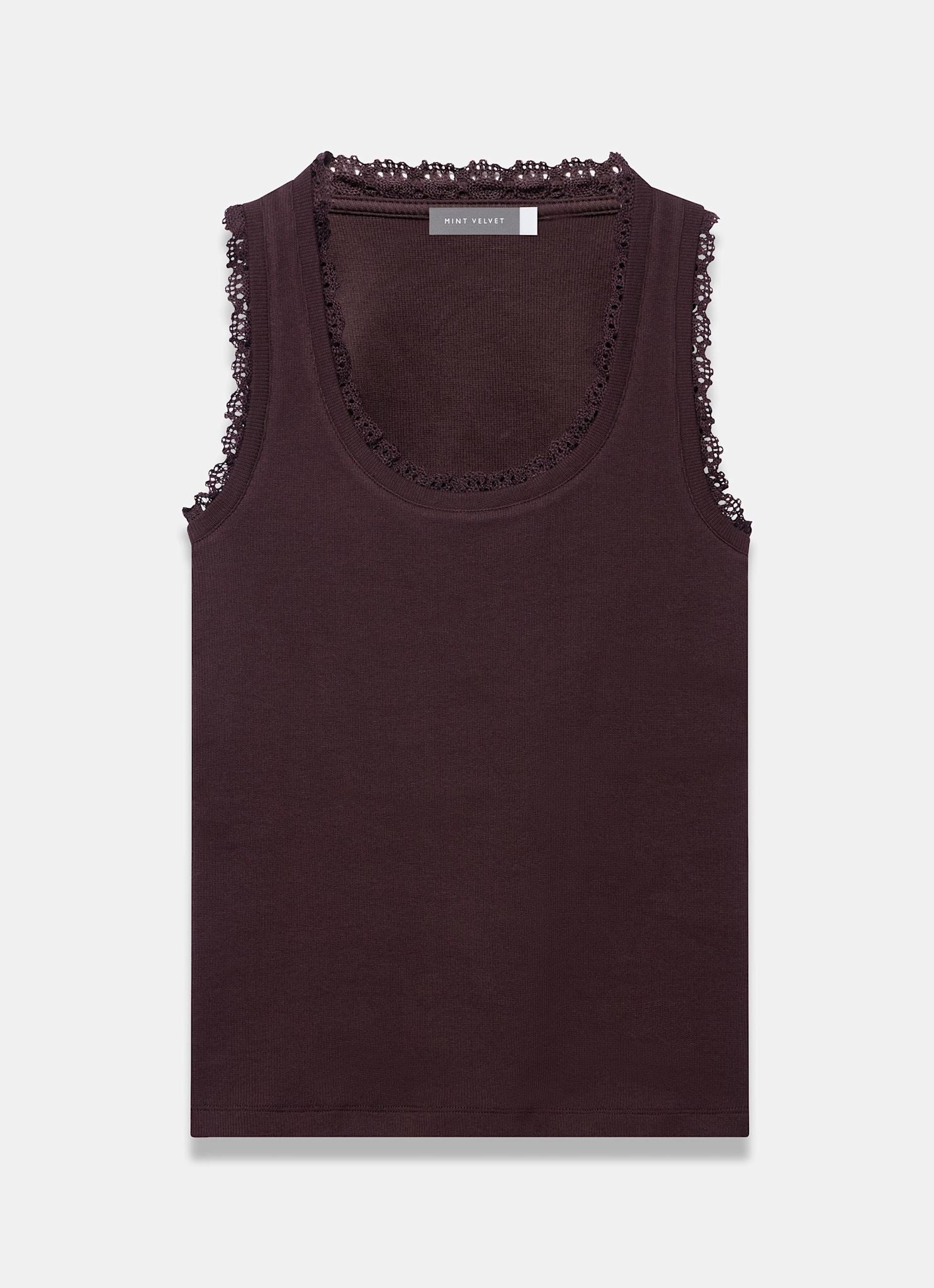 4044-brown-crochet-trim-vest-top-6.jpg Brown Crochet Trim Vest Top