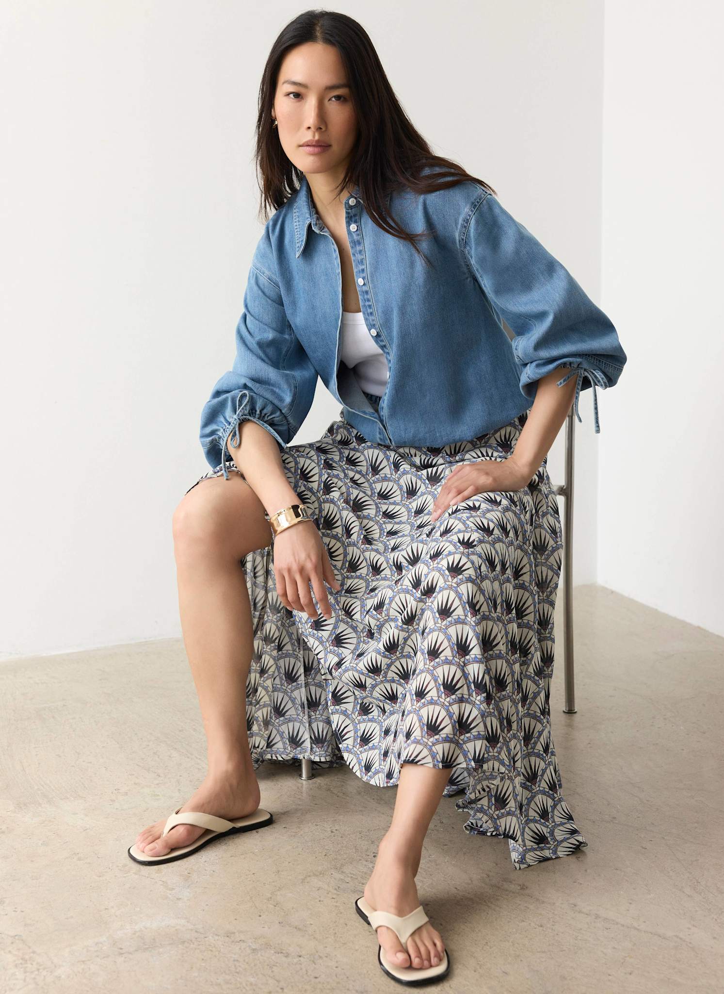 4090-blue-geo-print-drop-waist-maxi-skirt-3.jpg Blue Geo Print Drop Waist Maxi Skirt