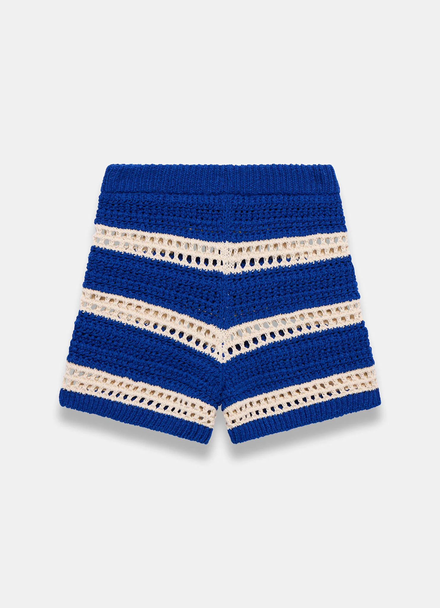 4104-blue-cotton-striped-crochet-knit-shorts-8.webp Blue Cotton Striped Crochet Knit Shorts