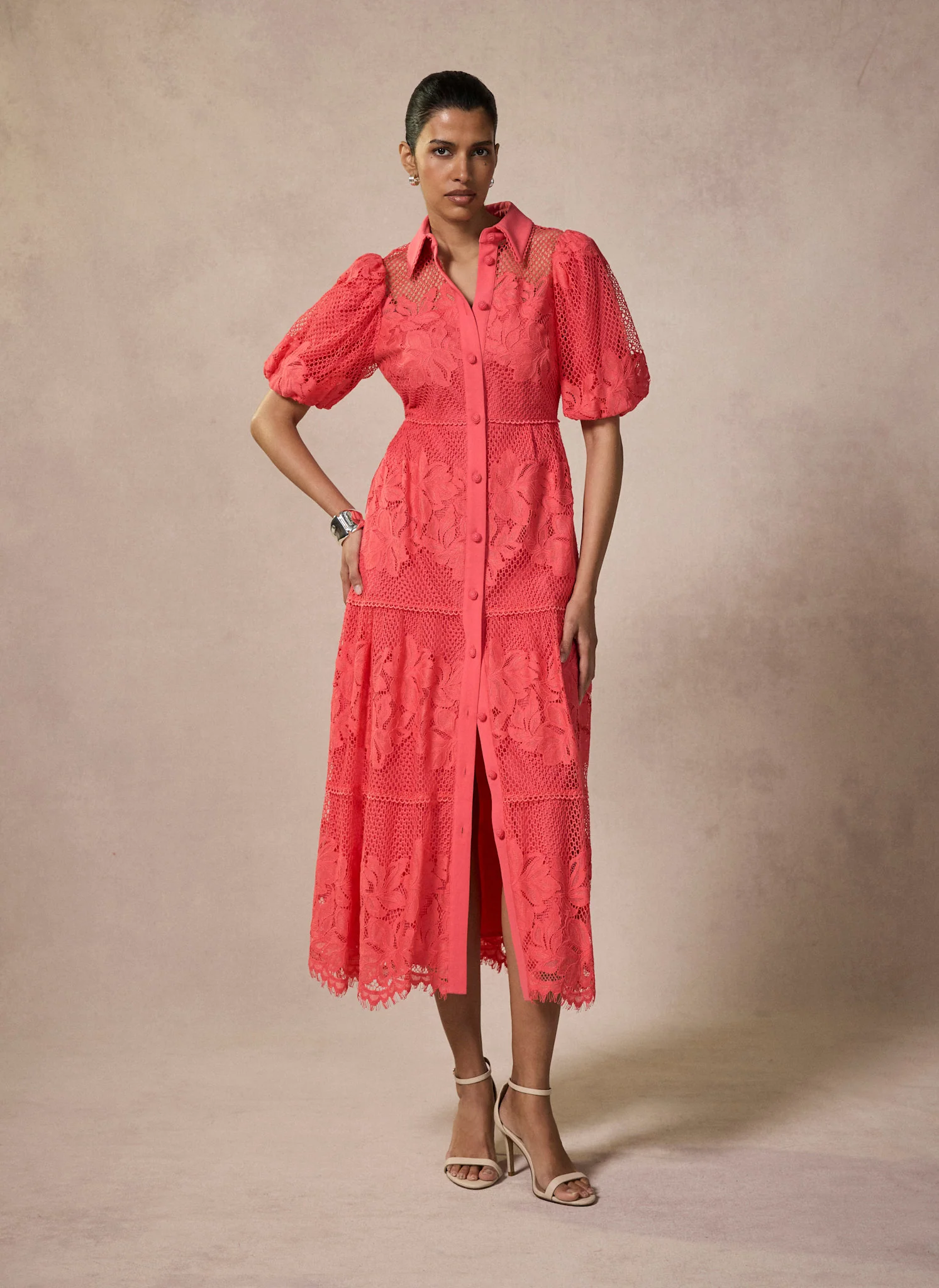 4216-deep-pink-lace-midi-shirt-dress-2.webp Deep Pink Lace Midi Shirt Dress