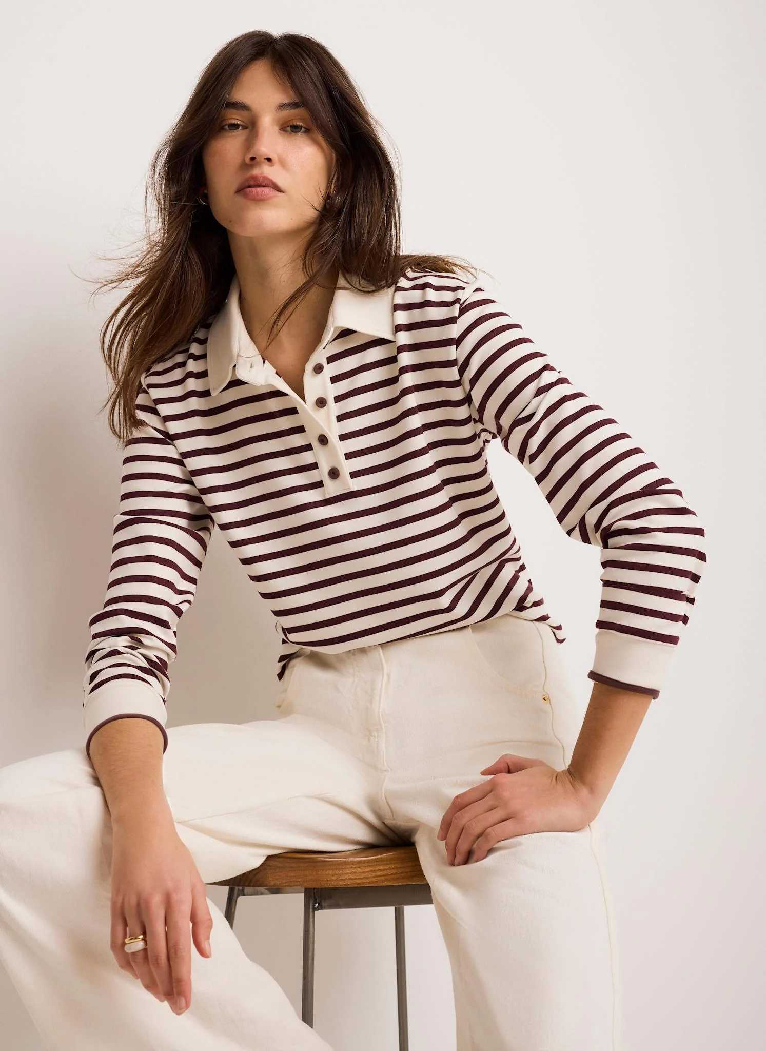 4238-burgundy-stripe-polo-shirt-top-1.webp Burgundy Stripe Polo Shirt Top