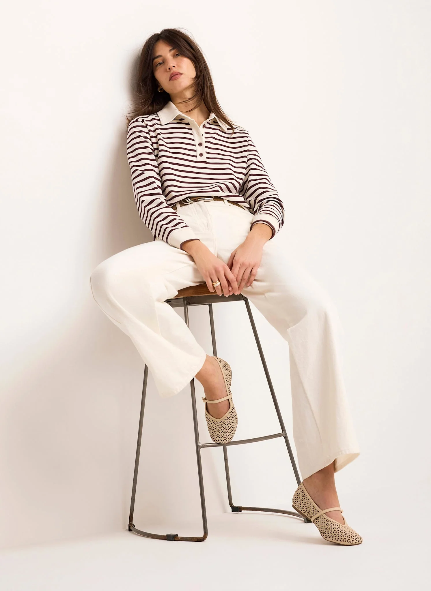 4238-burgundy-stripe-polo-shirt-top-4.webp Burgundy Stripe Polo Shirt Top