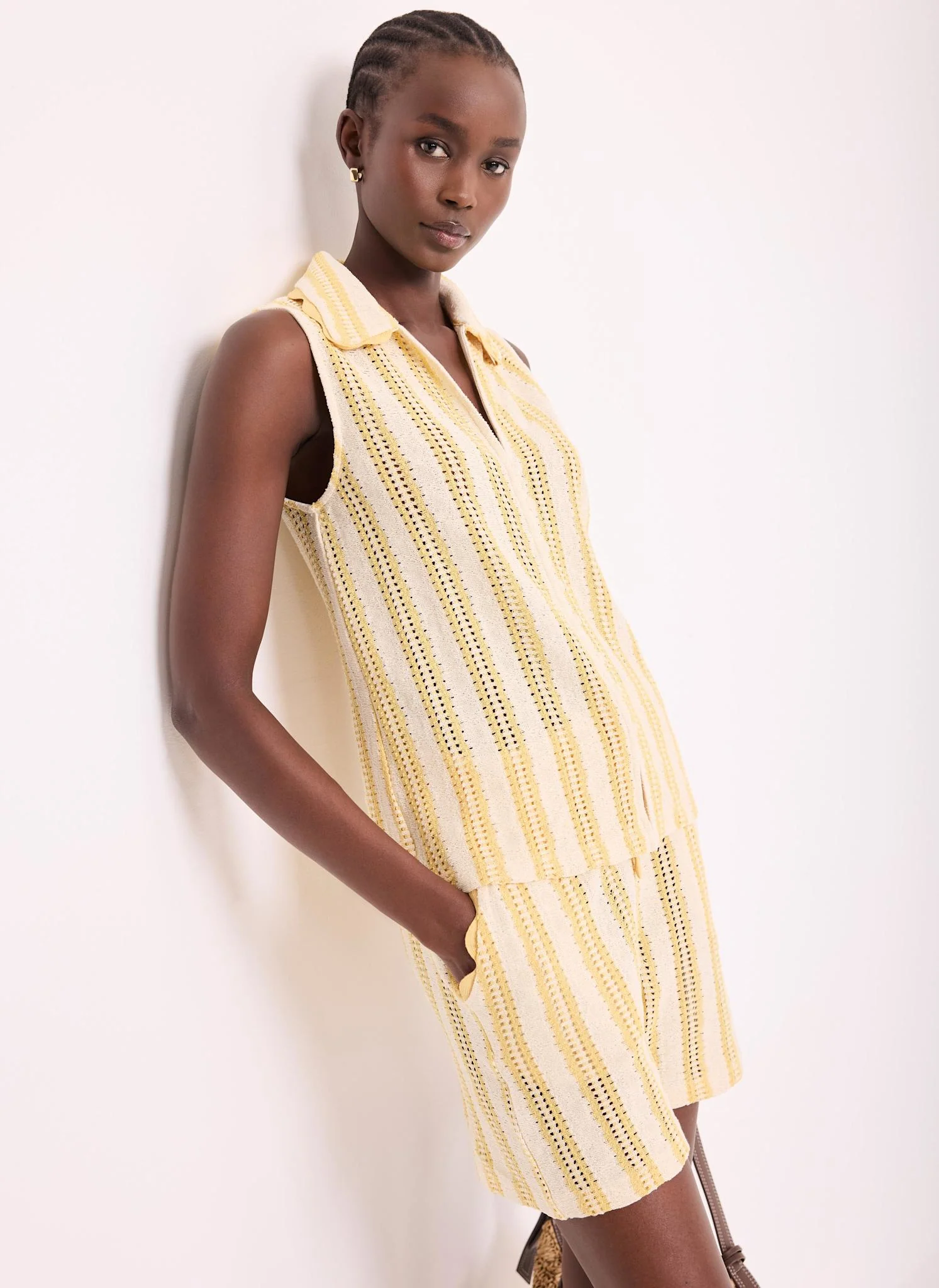 427-yellow-stripe-beach-shorts-set-2.webp Yellow Stripe Beach Shorts Set