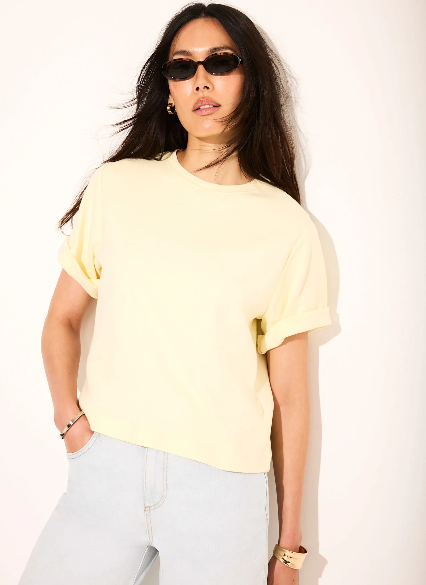 4338-pale-yellow-cotton-ultimate-t-shirt-1.webp Pale Yellow Cotton Ultimate T-Shirt
