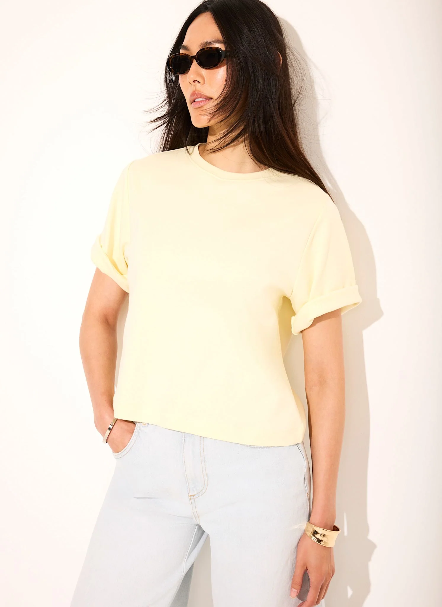 4338-pale-yellow-cotton-ultimate-t-shirt-2.webp Pale Yellow Cotton Ultimate T-Shirt