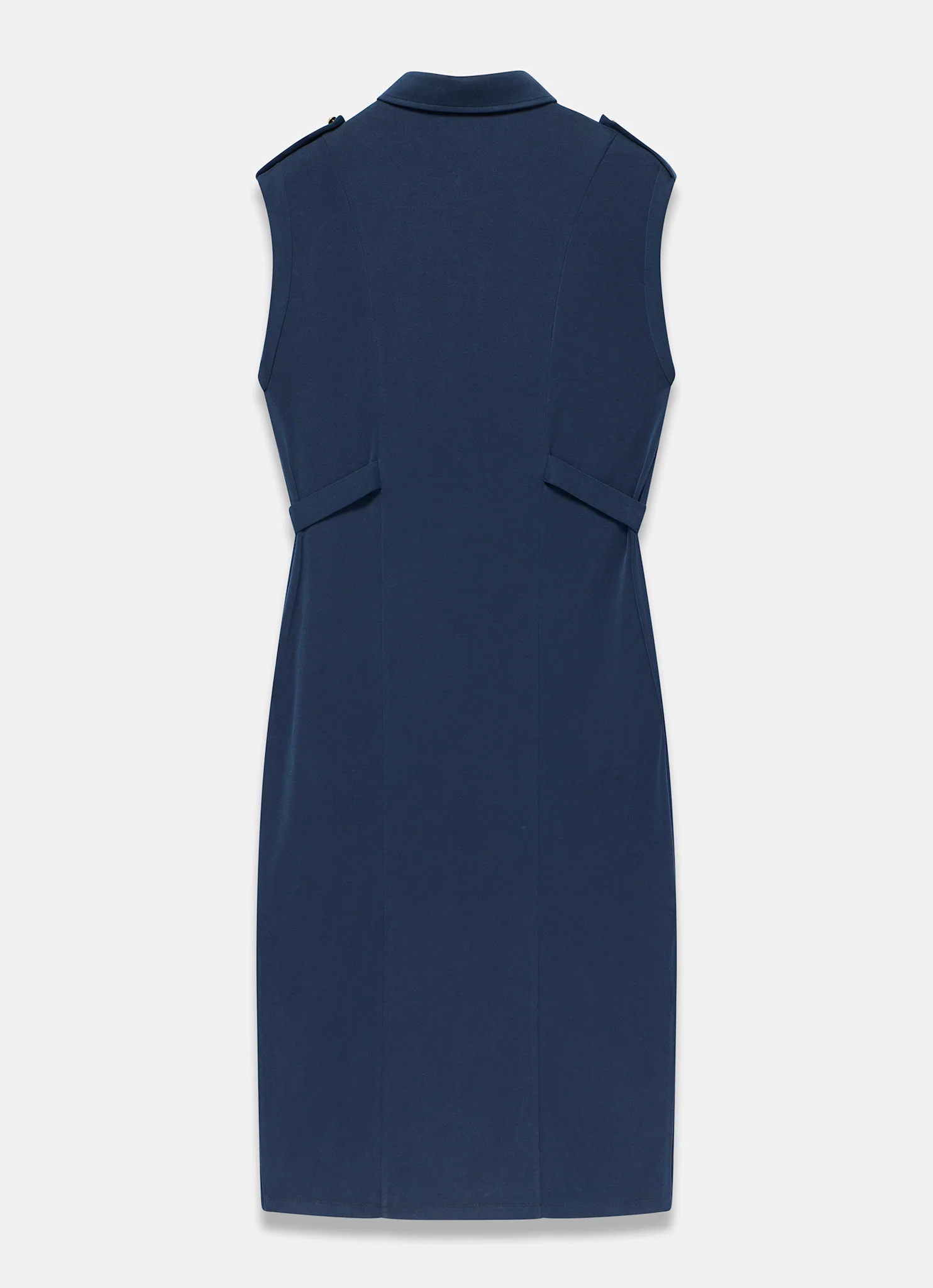Navy Utility Midi Dress