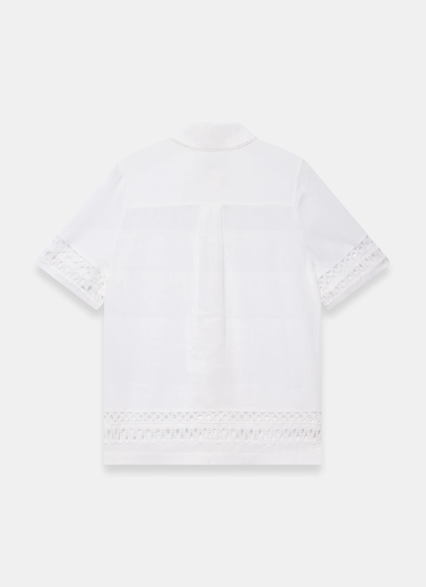 White Ramie Resort Shirt