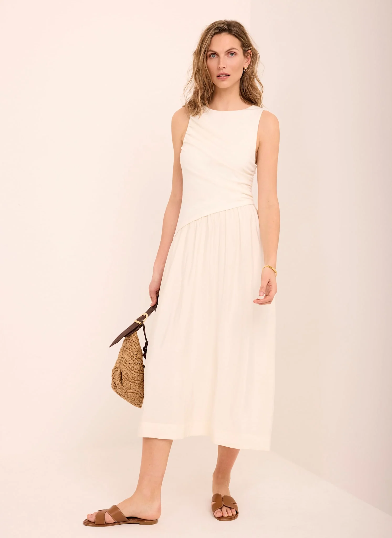 445-cream-asymmetric-waist-midi-dress-2.webp Cream Asymmetric Waist Midi Dress