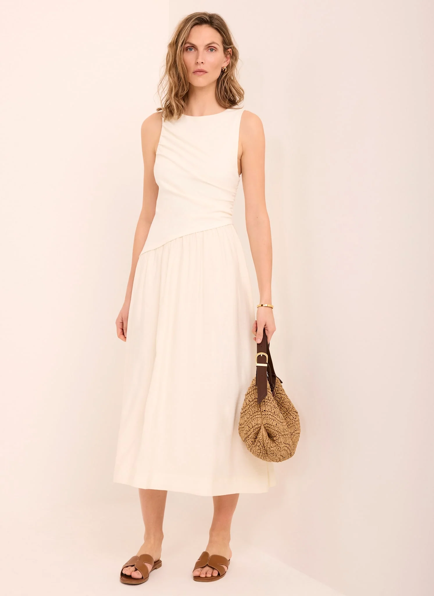445-cream-asymmetric-waist-midi-dress-4.webp Cream Asymmetric Waist Midi Dress