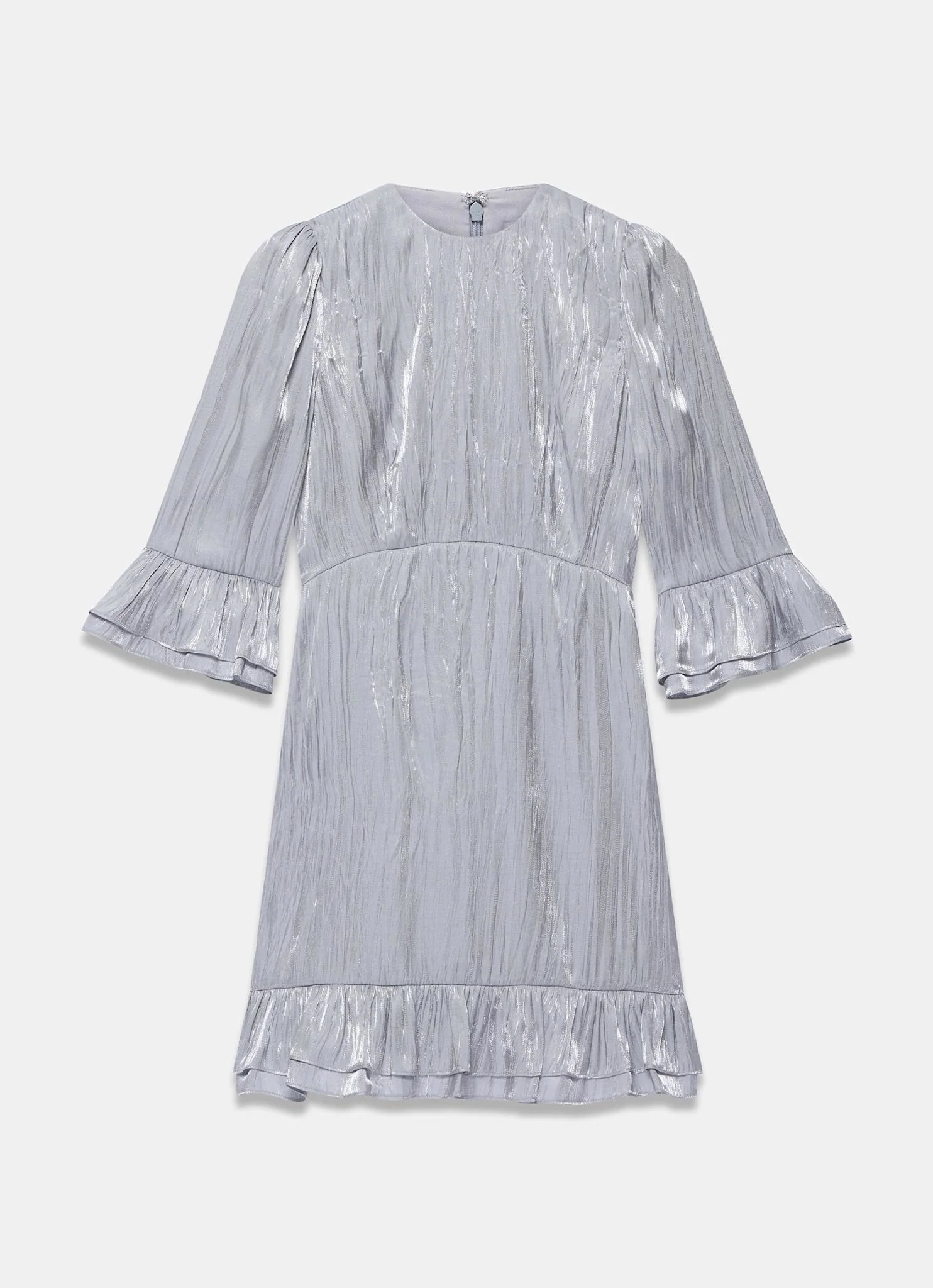 4452-silver-metallic-ruffle-mini-dress-7.webp Silver Metallic Ruffle Mini Dress