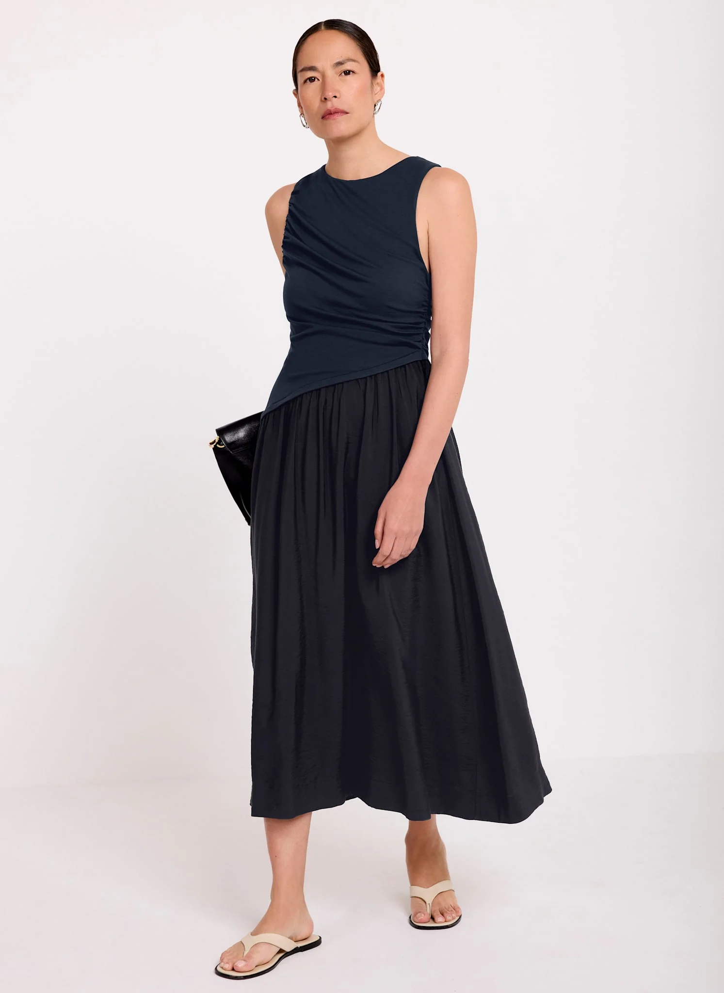 451-navy-asymmetric-waist-midi-dress-2.webp Navy Asymmetric Waist Midi Dress