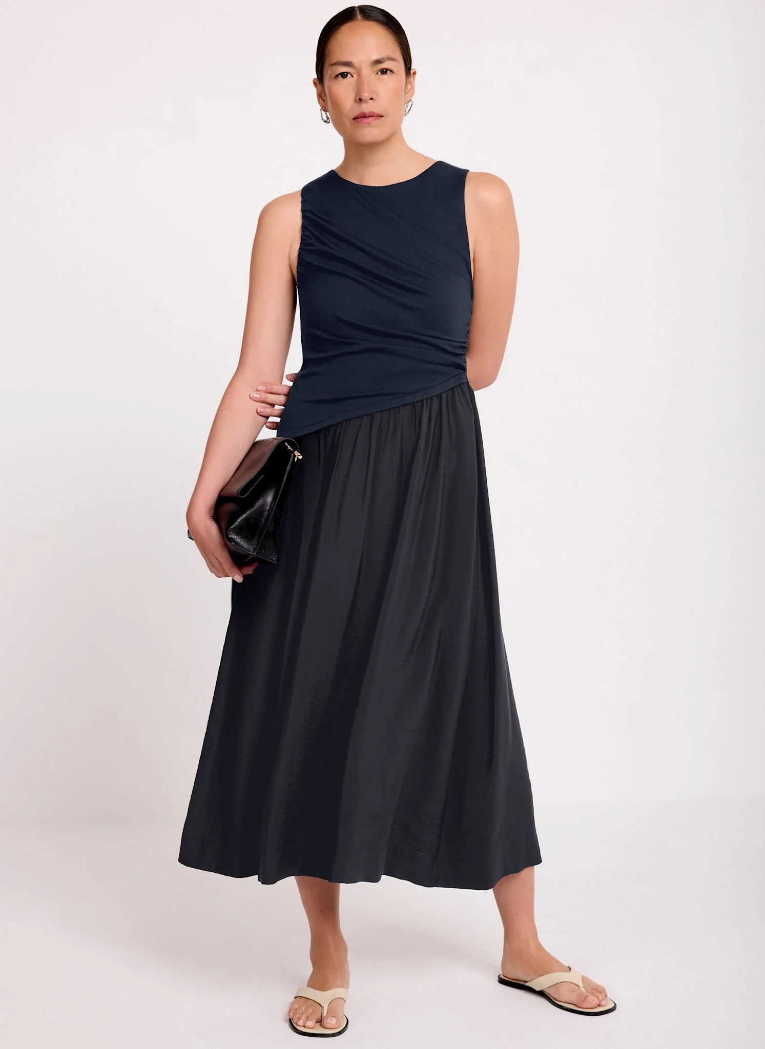 451-navy-asymmetric-waist-midi-dress-3.webp Navy Asymmetric Waist Midi Dress