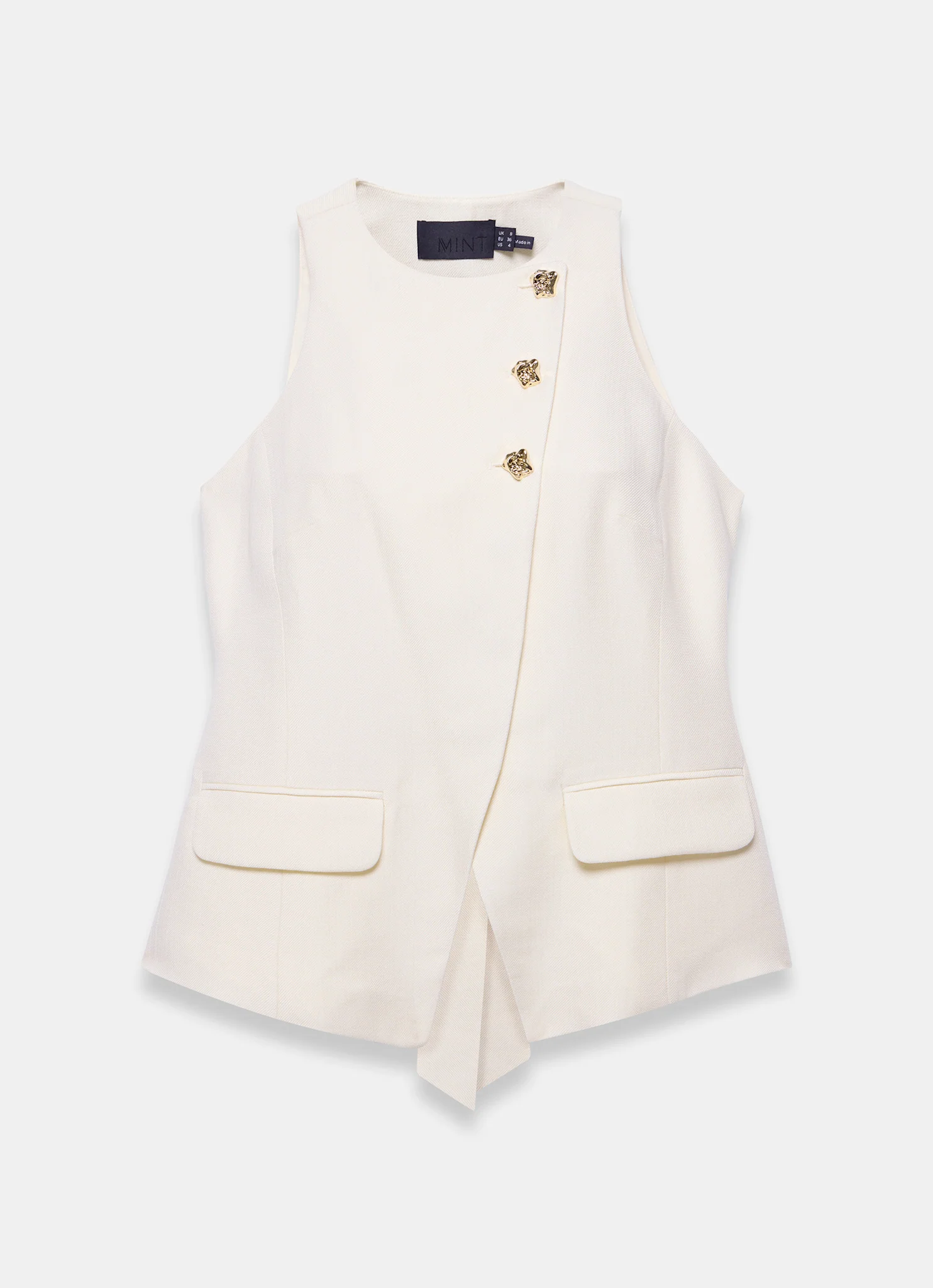 4568-cream-asymmetric-backless-waistcoat-6.webp Cream Asymmetric Backless Waistcoat