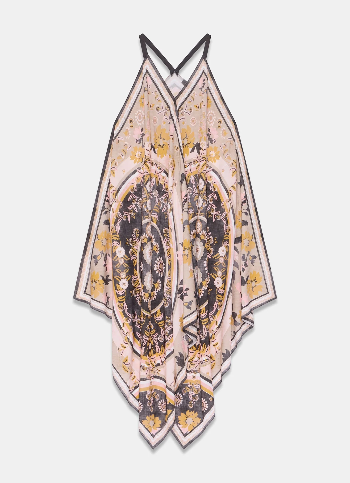 4590-neutral-floral-print-scarf-detail-midi-dress-7.webp Neutral Floral Print Scarf Detail Midi Dress