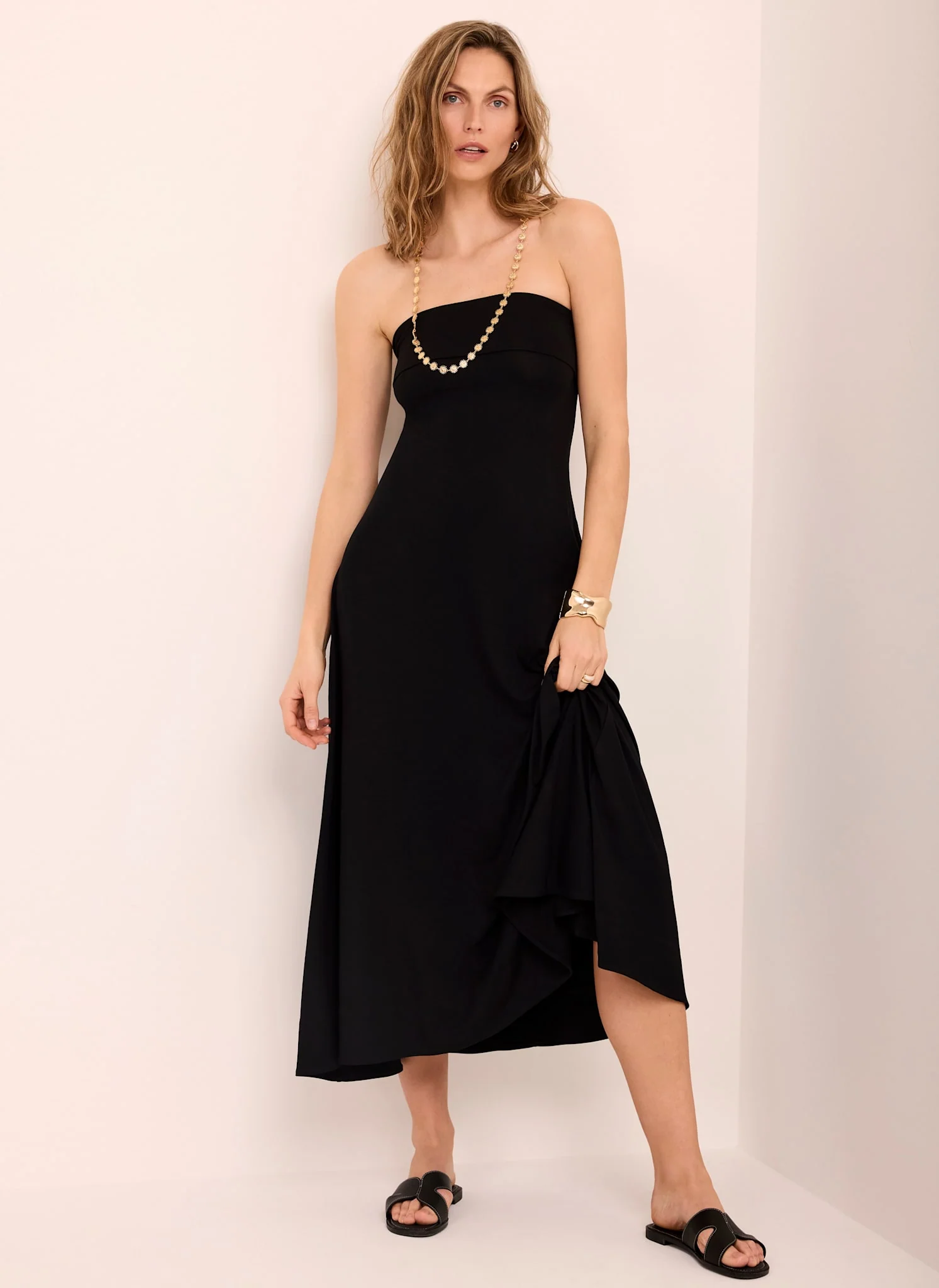 4604-black-jersey-bandeau-maxi-dress-2.webp Black Jersey Bandeau Maxi Dress