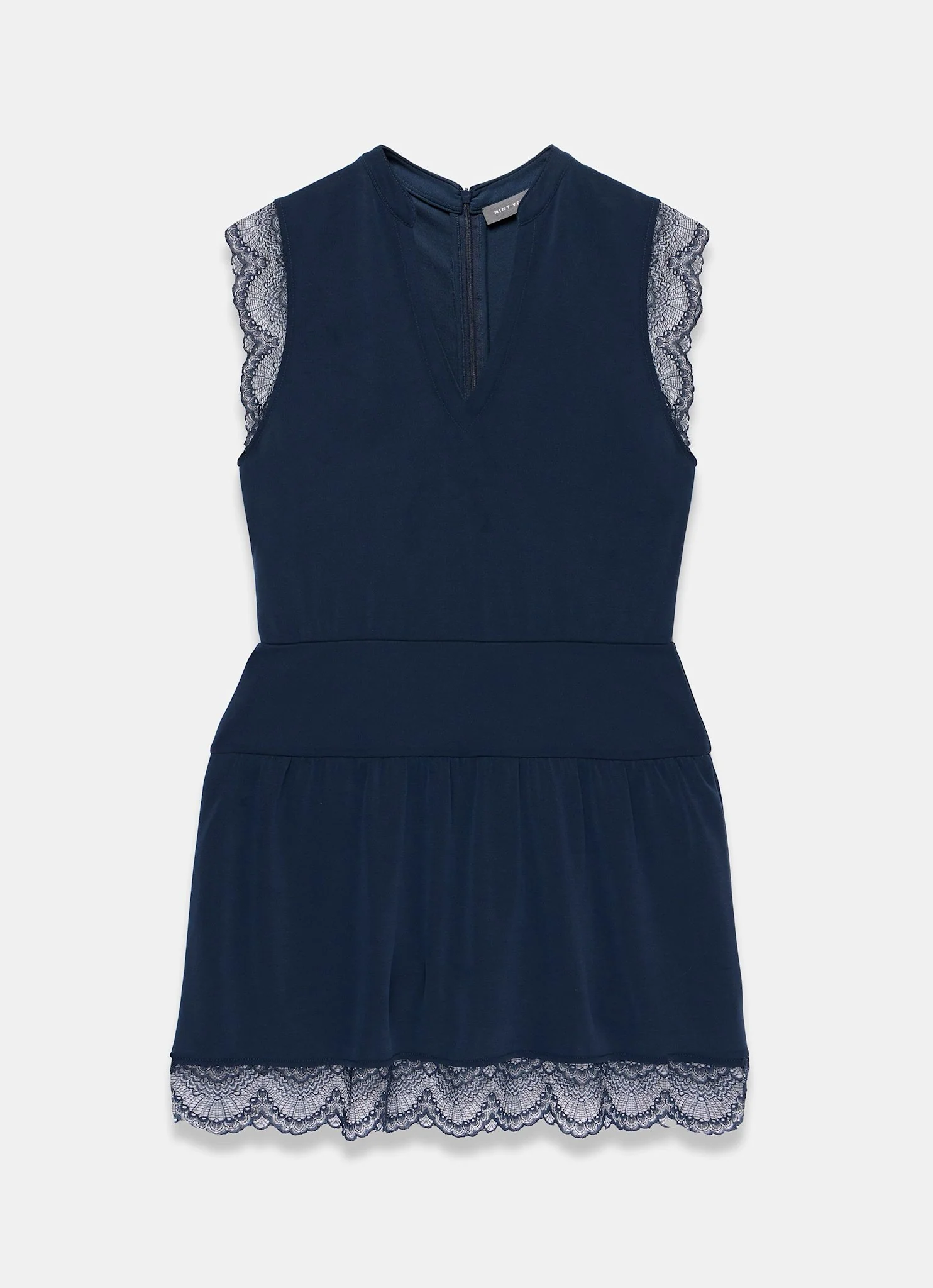 Navy Lace Detail Playsuit