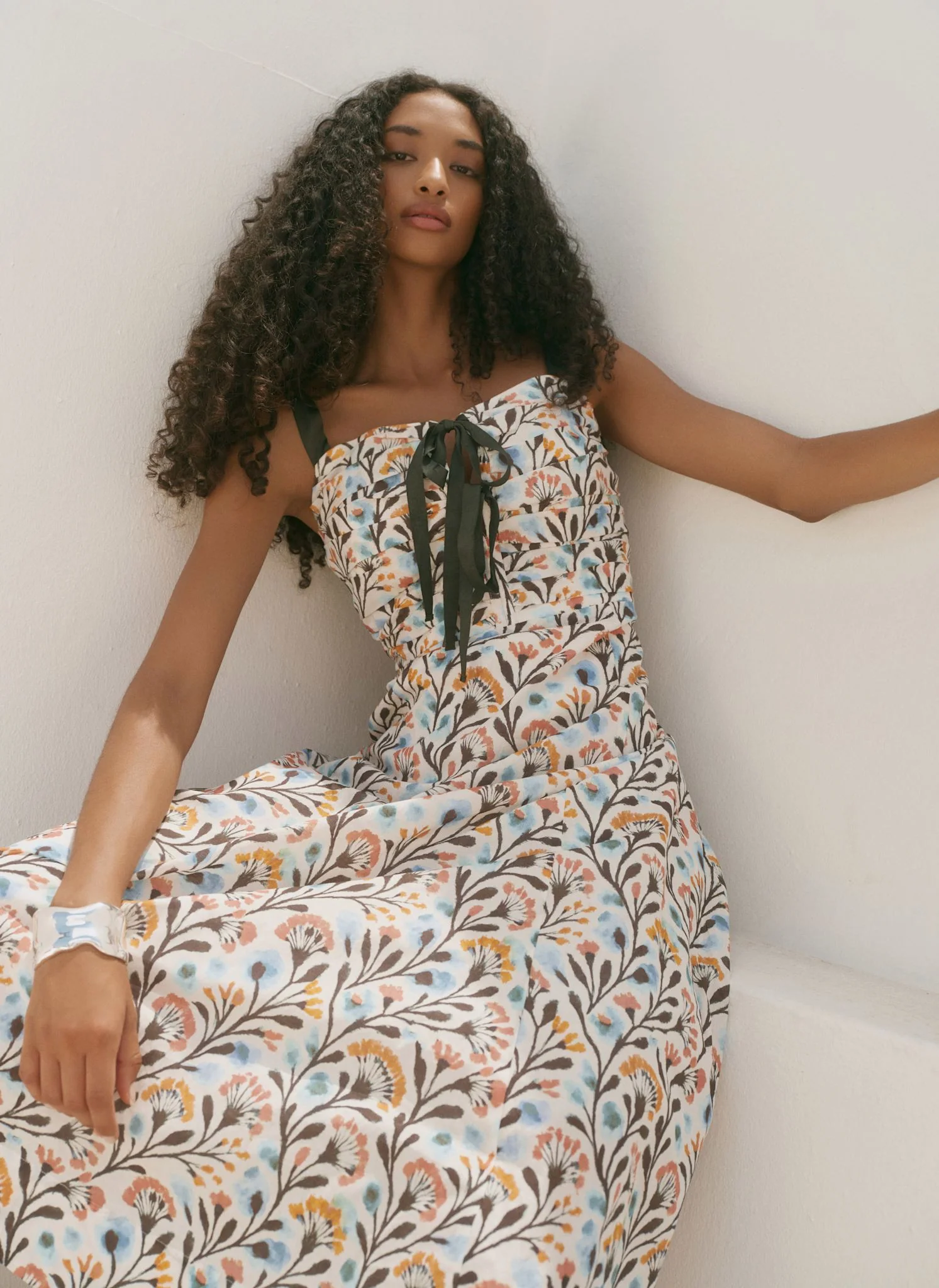 4634-blue-cotton-floral-print-midi-dress-2.webp Blue Cotton Floral Print Midi Dress