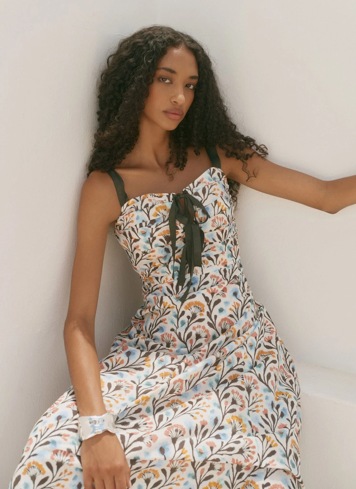 4634-blue-cotton-floral-print-midi-dress-5.webp Blue Cotton Floral Print Midi Dress