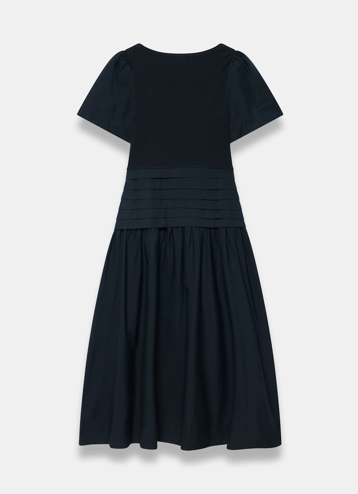 Navy Cotton Blend Maxi Dress
