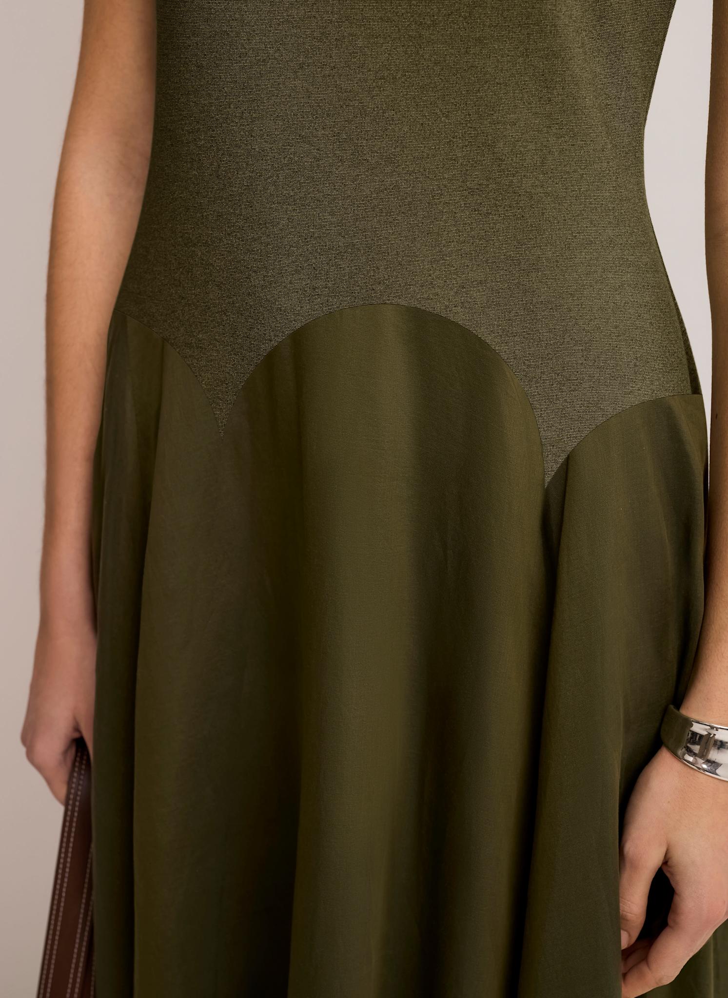 4730-khaki-jersey-drop-waist-maxi-dress-3.jpg Khaki Jersey Drop Waist Maxi Dress