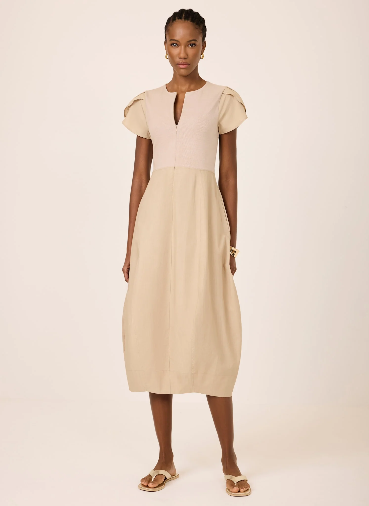 4754-neutral-cotton-blend-tulip-hem-midi-dress-2.webp Neutral Cotton Blend Tulip Hem Midi Dress