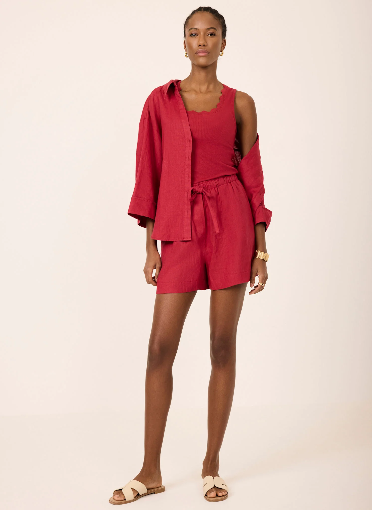 4826-red-scallop-trim-vest-top-5.webp Red Scallop Trim Vest Top
