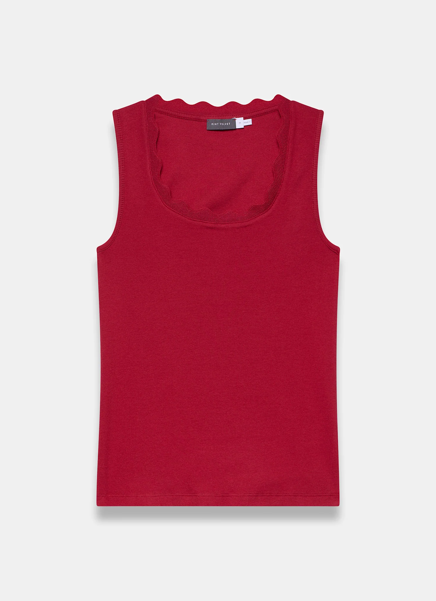 4826-red-scallop-trim-vest-top-6.webp Red Scallop Trim Vest Top