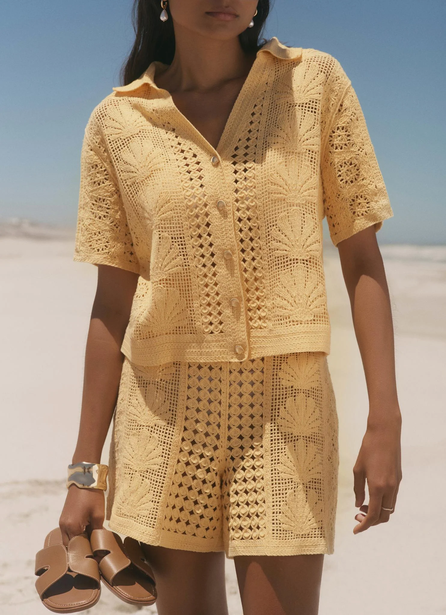 4850-yellow-crochet-shell-shorts-4.webp Yellow Crochet Shell Shorts