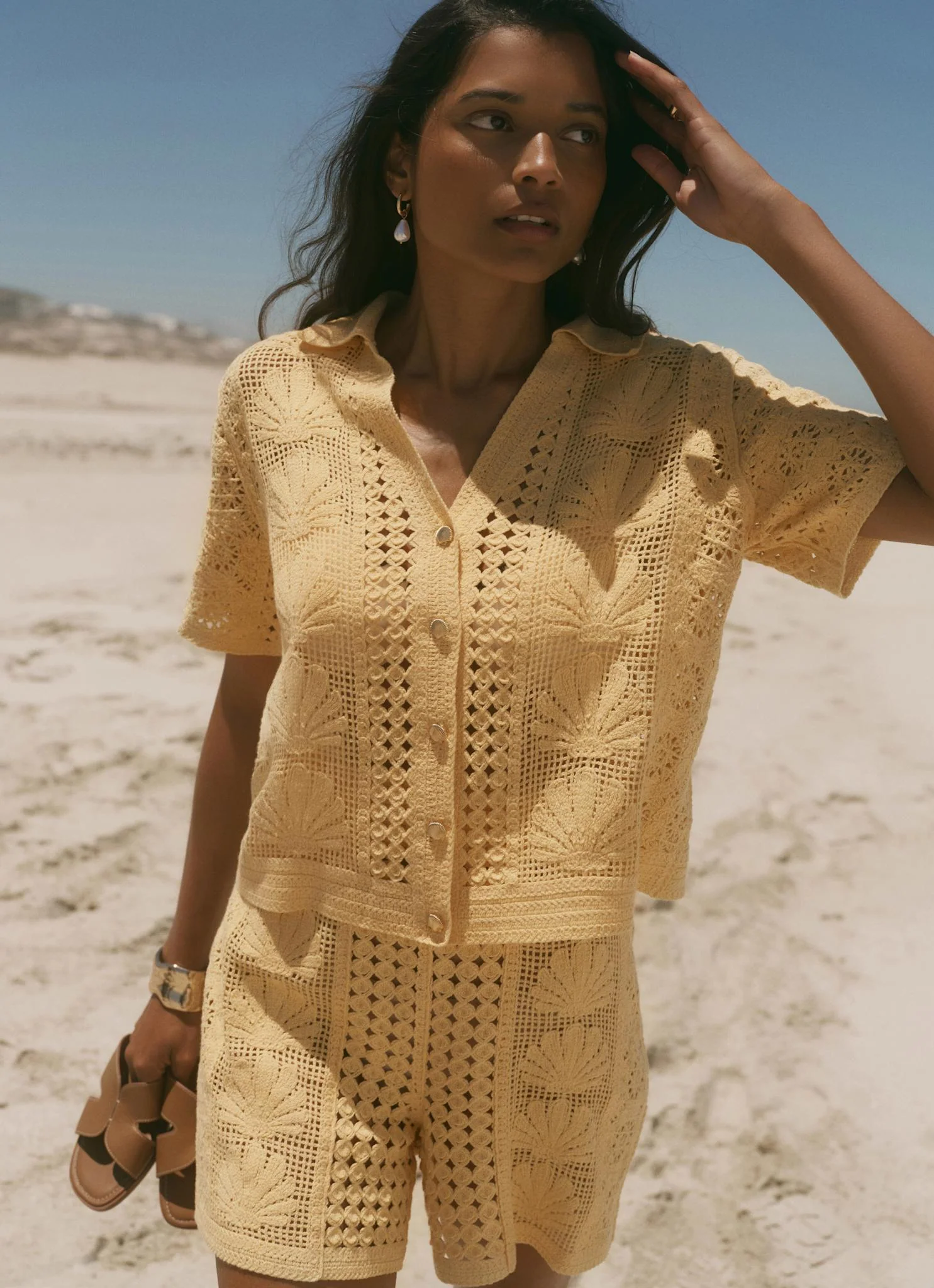 4850-yellow-crochet-shell-shorts-5.webp Yellow Crochet Shell Shorts