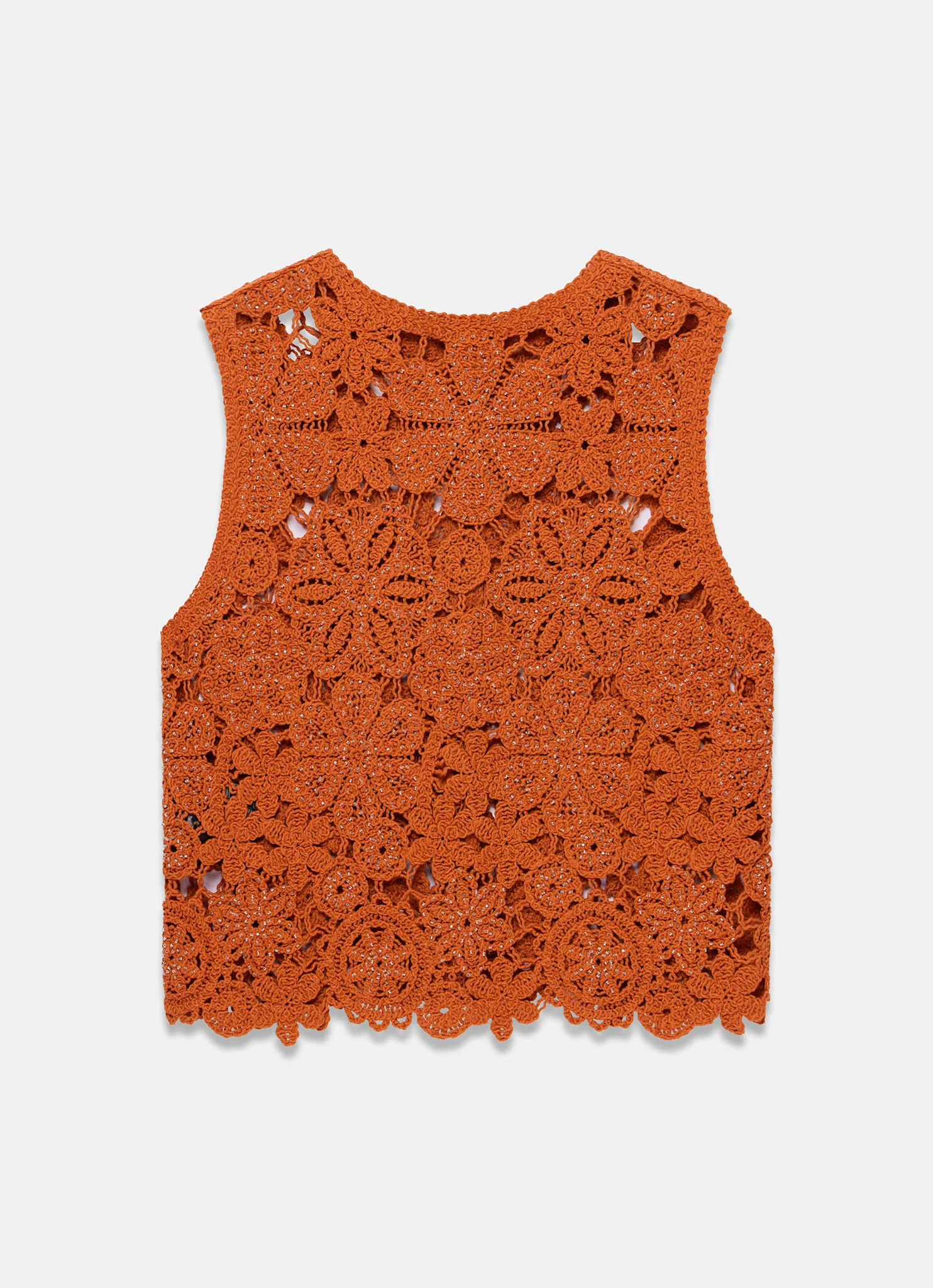 487-orange-cotton-blend-crochet-embellished-waistcoat-7.webp Orange Cotton Blend Crochet Embellished Waistcoat