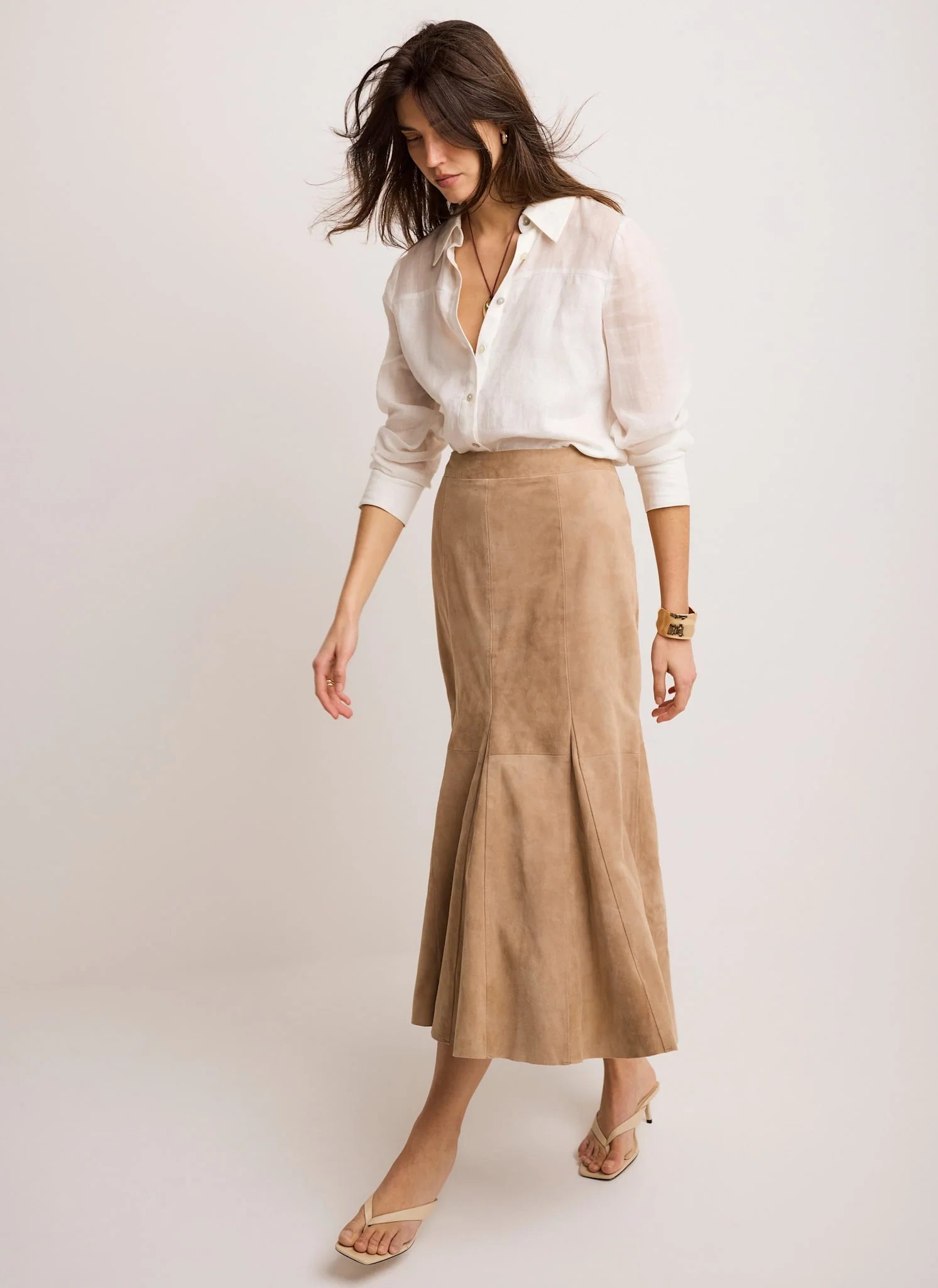 4894-neutral-suede-godet-midi-skirt-4.webp Neutral Suede Godet Midi Skirt