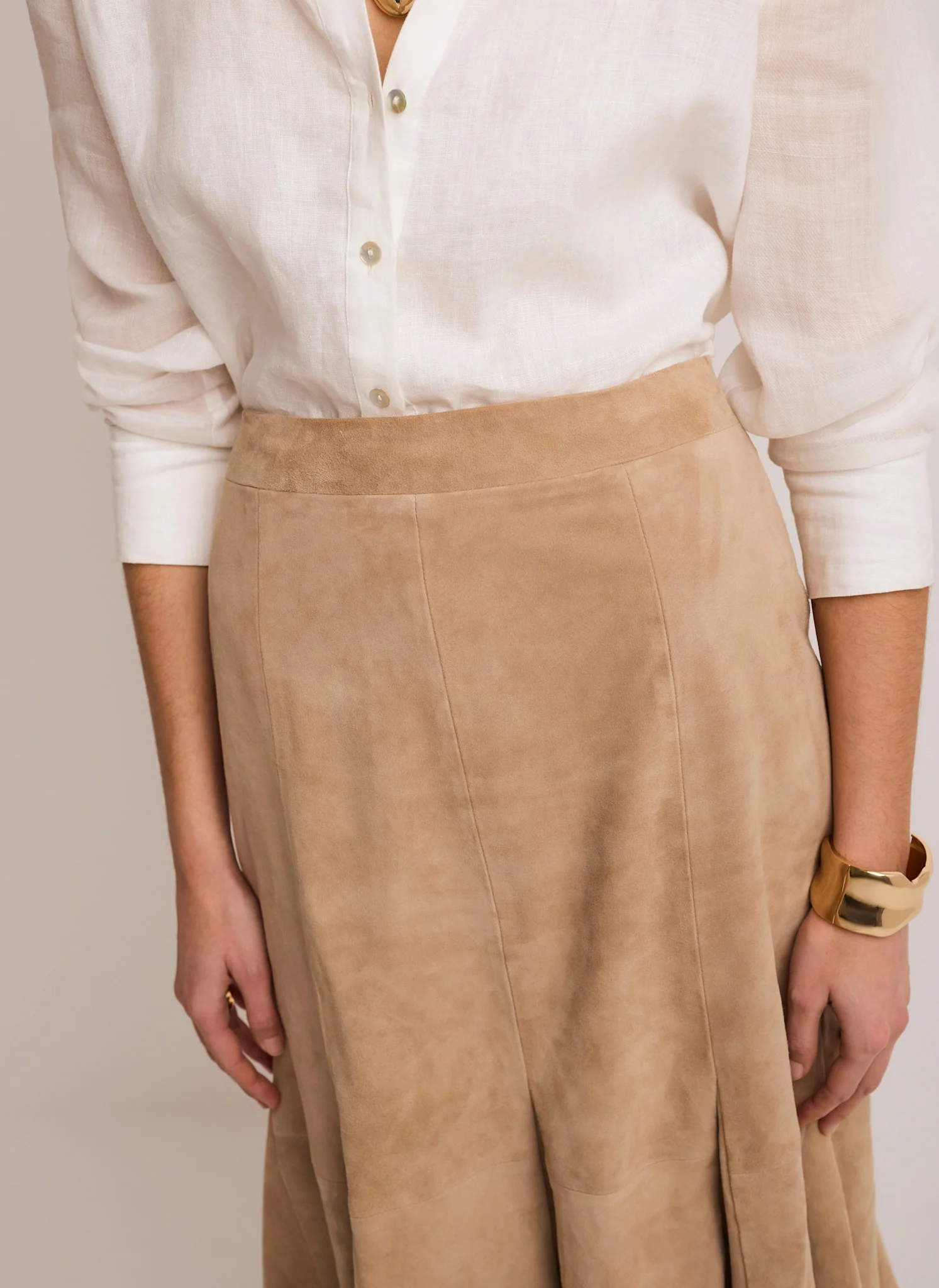 4894-neutral-suede-godet-midi-skirt-5.webp Neutral Suede Godet Midi Skirt