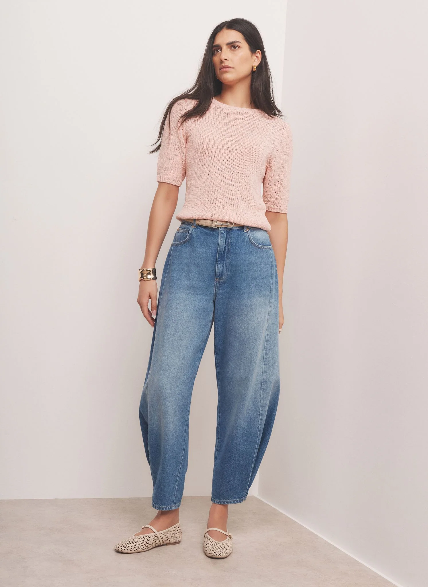 4916-pink-cotton-blend-knit-top-3.webp Pink Cotton Blend Knit Top