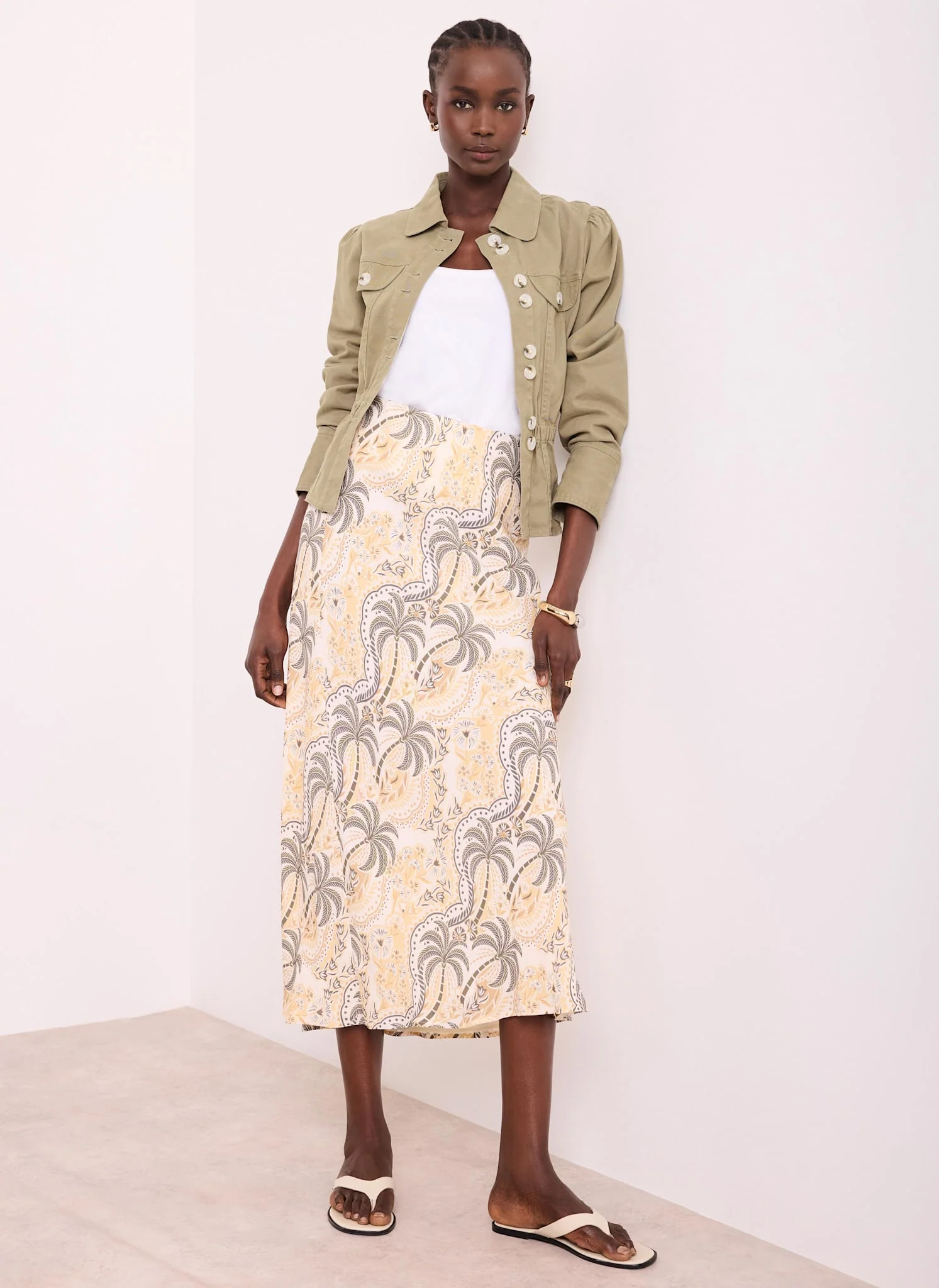 493-neutral-palm-print-slip-midi-skirt-1.webp Neutral Palm Print Slip Midi Skirt