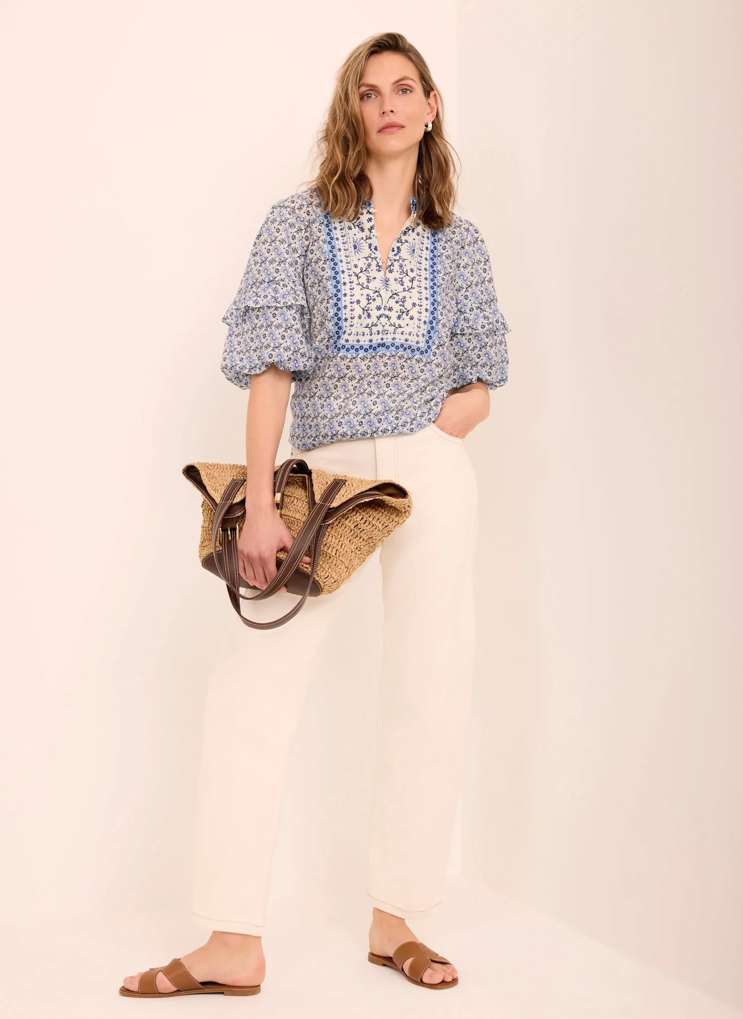 4946-blue-floral-print-blouse-3.webp Blue Floral Print Blouse