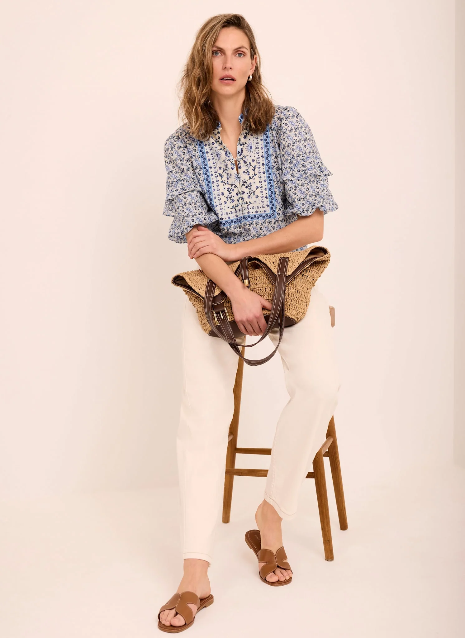 4946-blue-floral-print-blouse-6.webp Blue Floral Print Blouse