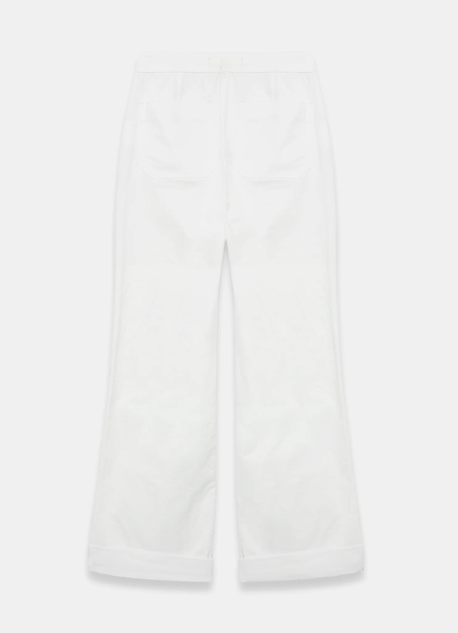 White Utility Chino Wide Leg Trousers