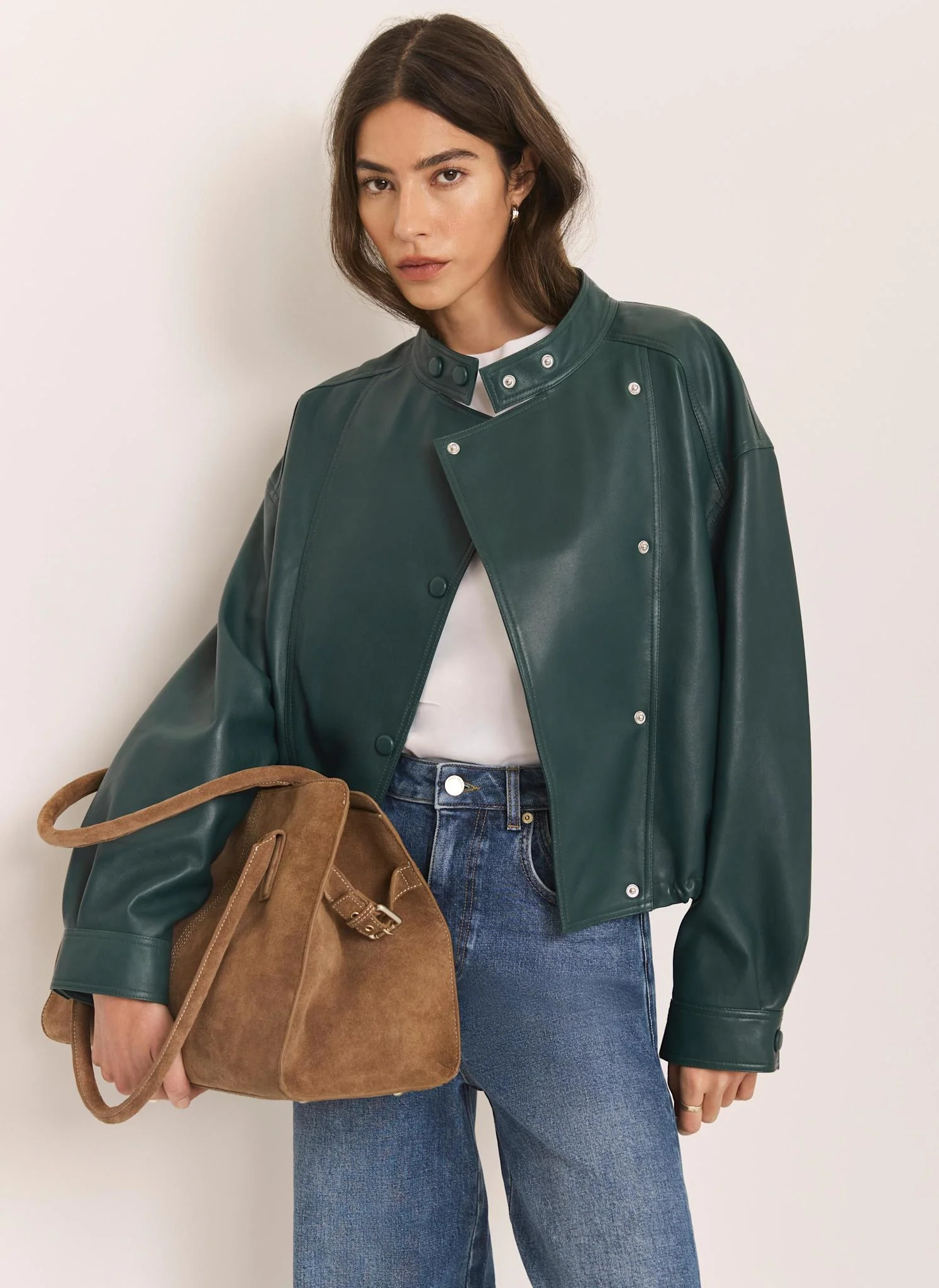 5010-teal-leather-cropped-pilot-bomber-jacket-1.webp Teal Leather Cropped Pilot Bomber Jacket