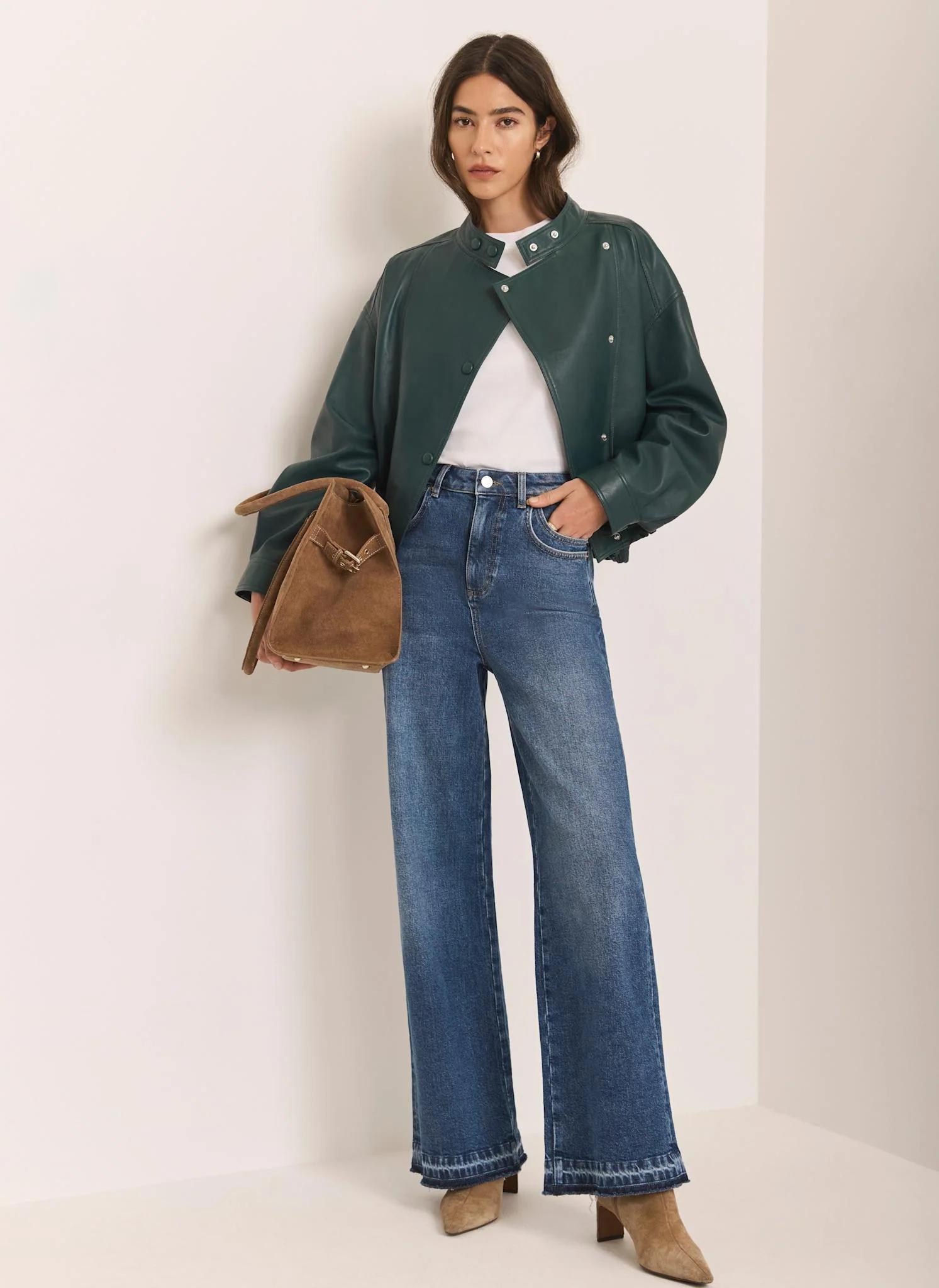 5010-teal-leather-cropped-pilot-bomber-jacket-4.webp Teal Leather Cropped Pilot Bomber Jacket