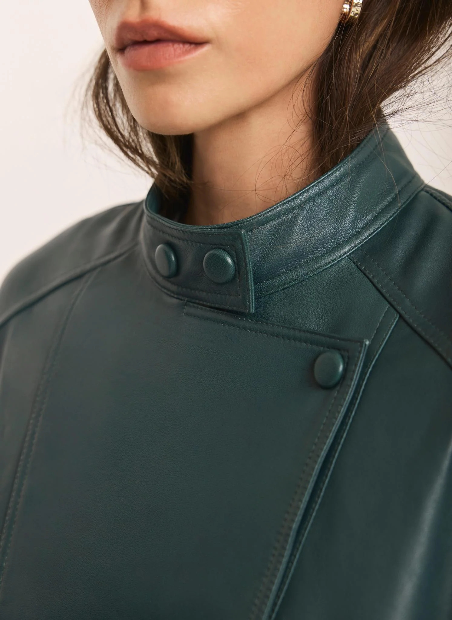 5010-teal-leather-cropped-pilot-bomber-jacket-6.webp Teal Leather Cropped Pilot Bomber Jacket
