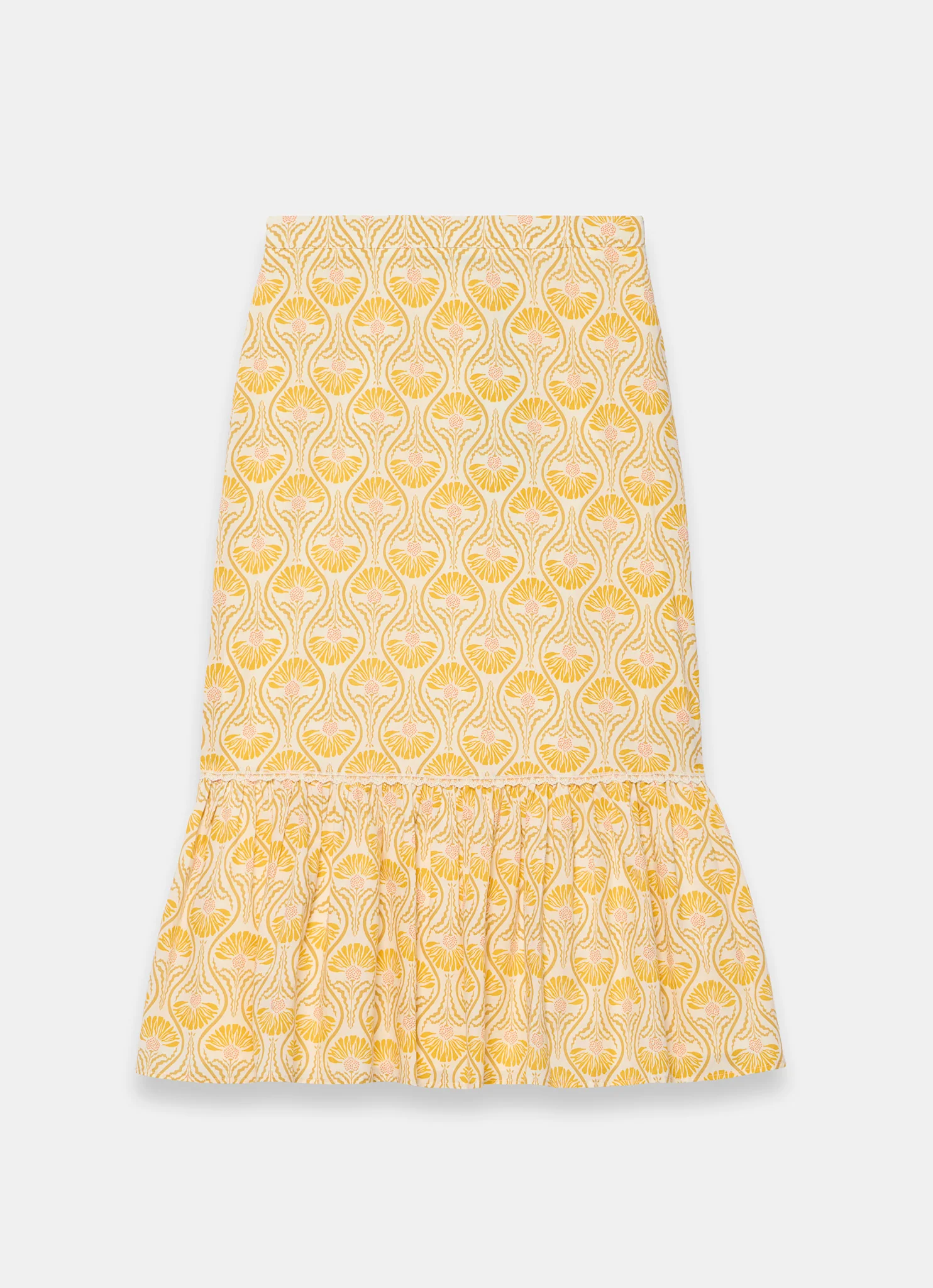 5046-yellow-cotton-floral-print-midi-skirt-7.webp Yellow Cotton Floral Print Midi Skirt