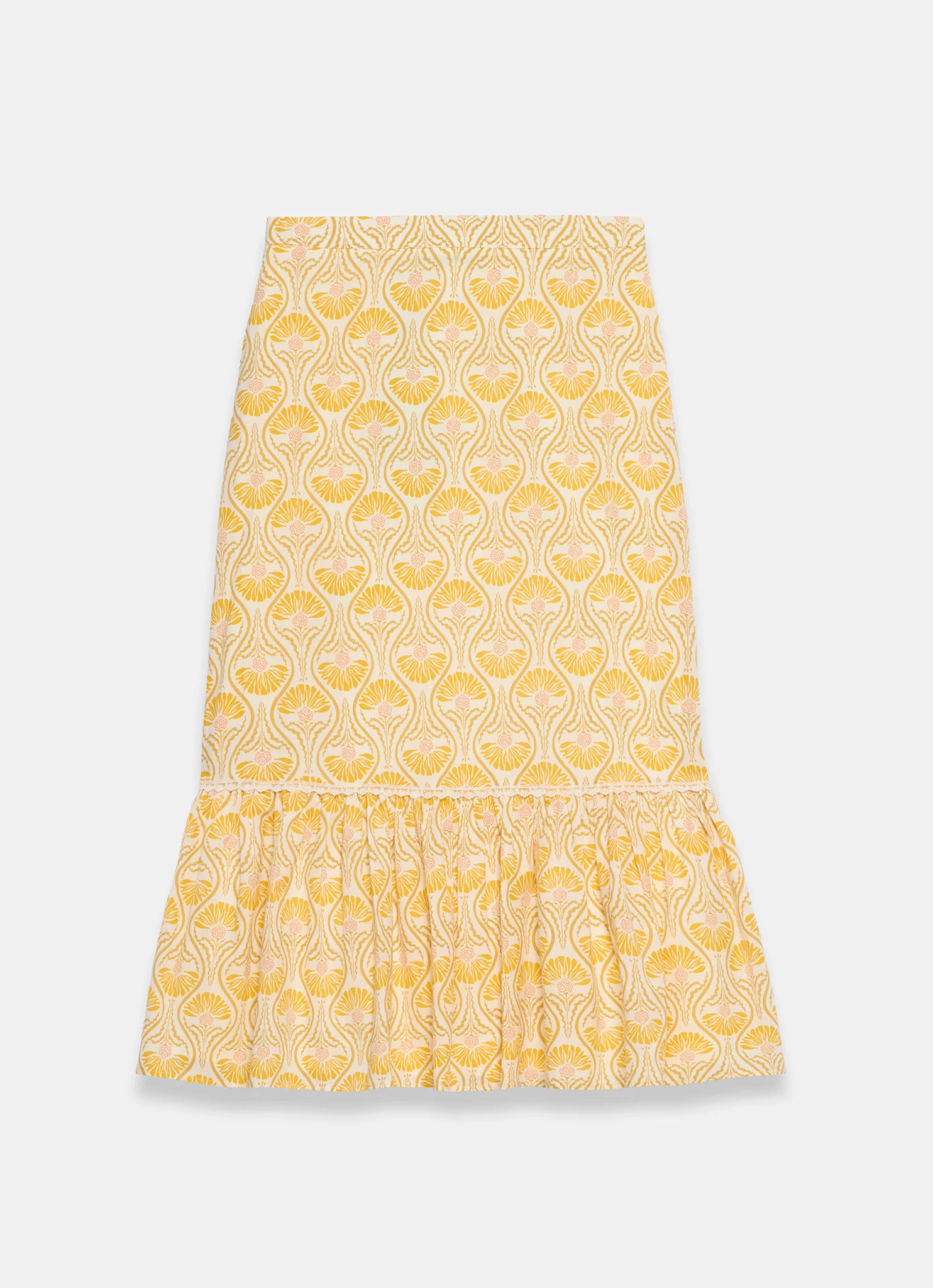 5046-yellow-cotton-floral-print-midi-skirt-8.webp Yellow Cotton Floral Print Midi Skirt