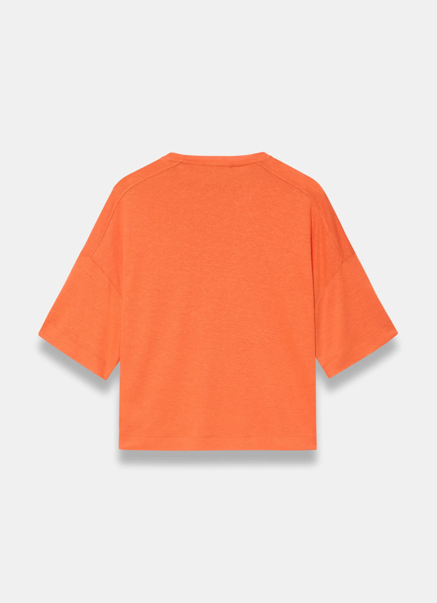 5054-orange-linen-blend-boxy-t-shirt-6.webp Orange Linen Blend Boxy T-Shirt