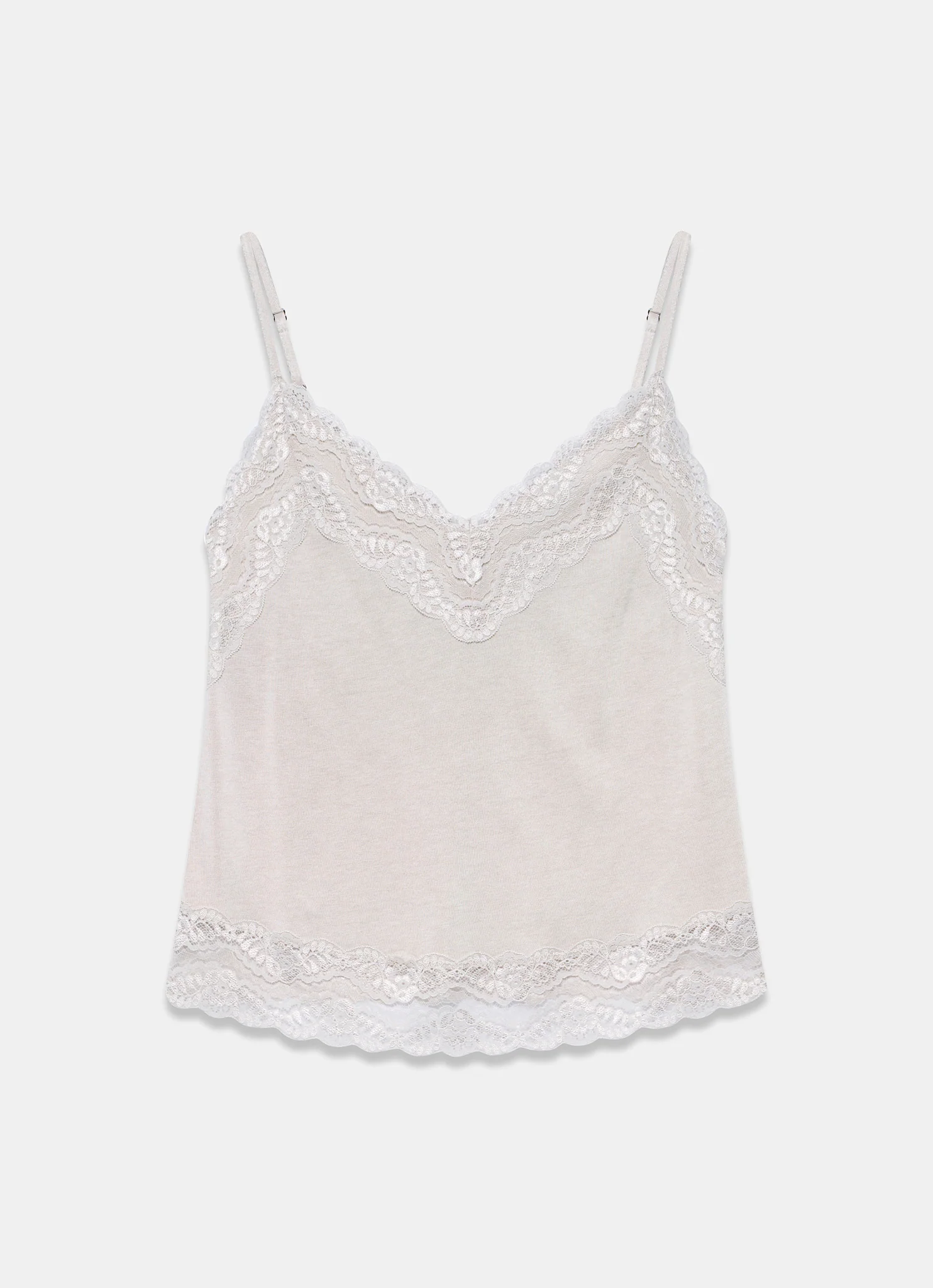 Neutral Lace Detail Camisole Top