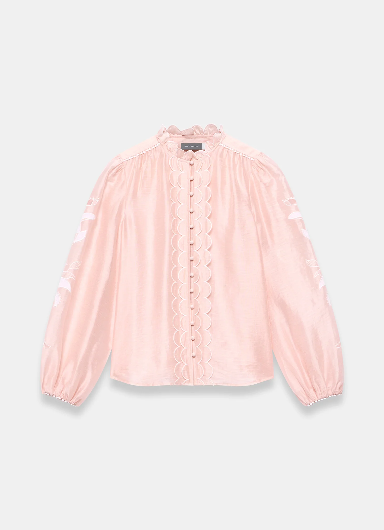 5098-pink-embroidered-scallop-trim-blouse-6.webp Pink Embroidered Scallop Trim Blouse