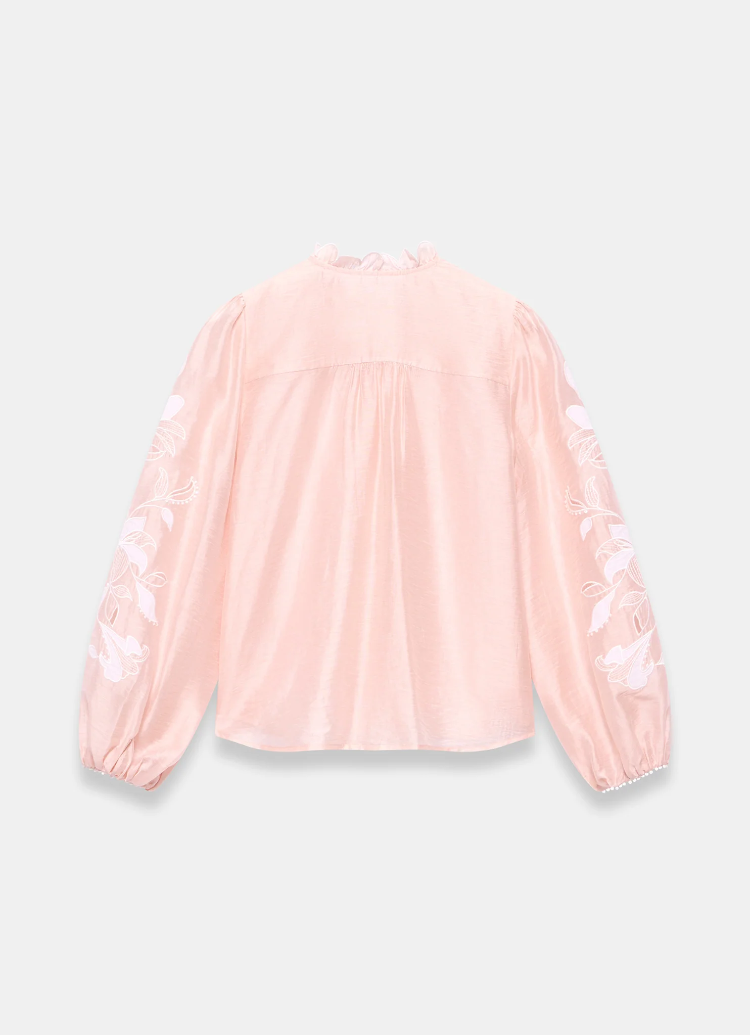 5098-pink-embroidered-scallop-trim-blouse-7.webp Pink Embroidered Scallop Trim Blouse