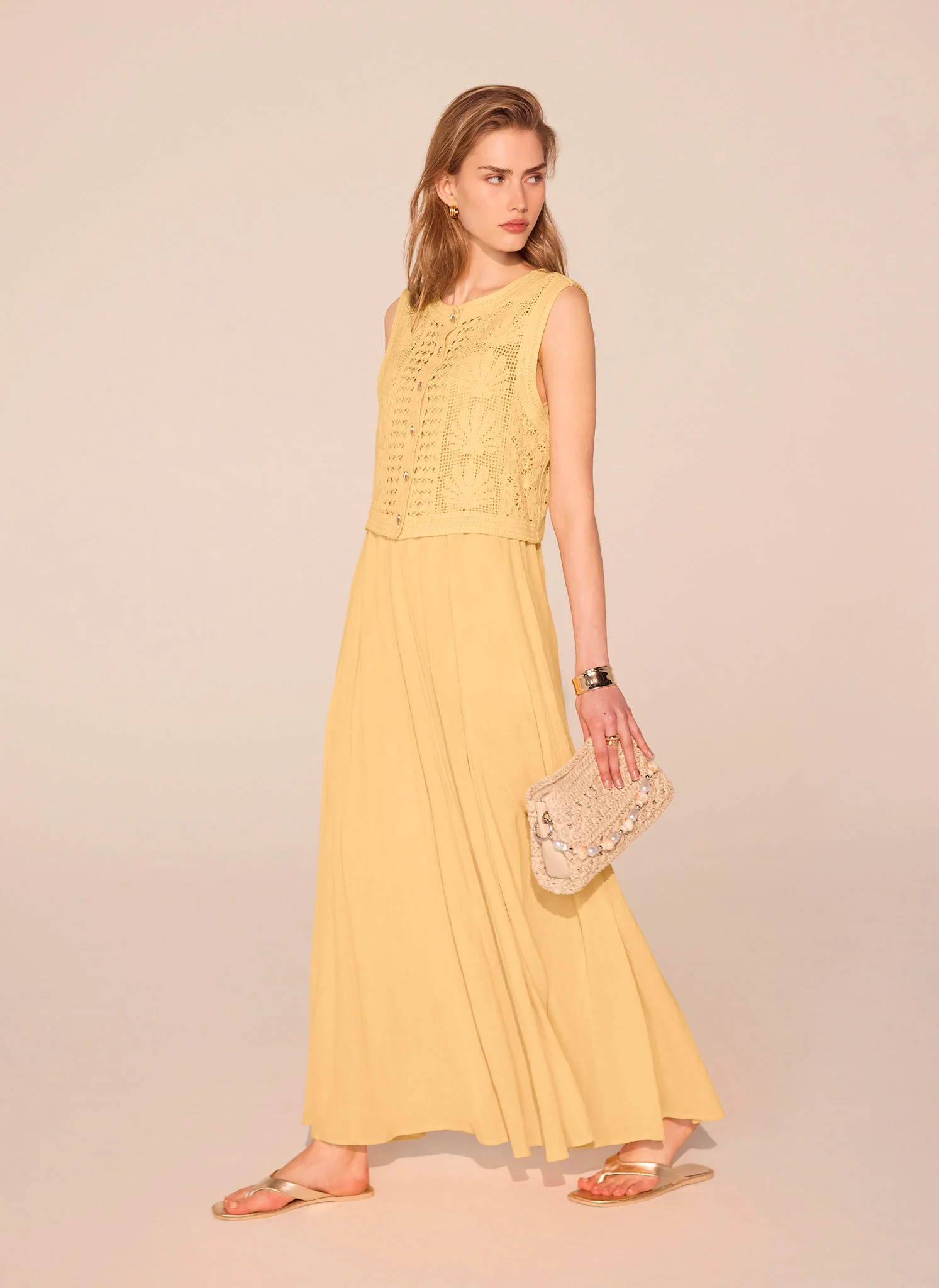 5132-yellow-crochet-shell-maxi-dress-1.webp Yellow Crochet Shell Maxi Dress