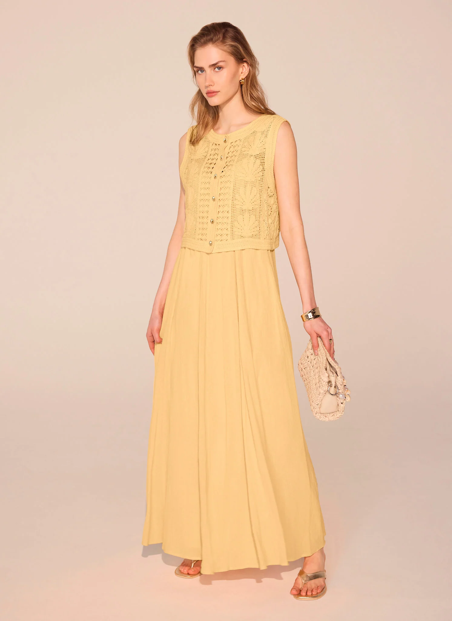 5132-yellow-crochet-shell-maxi-dress-2.webp Yellow Crochet Shell Maxi Dress