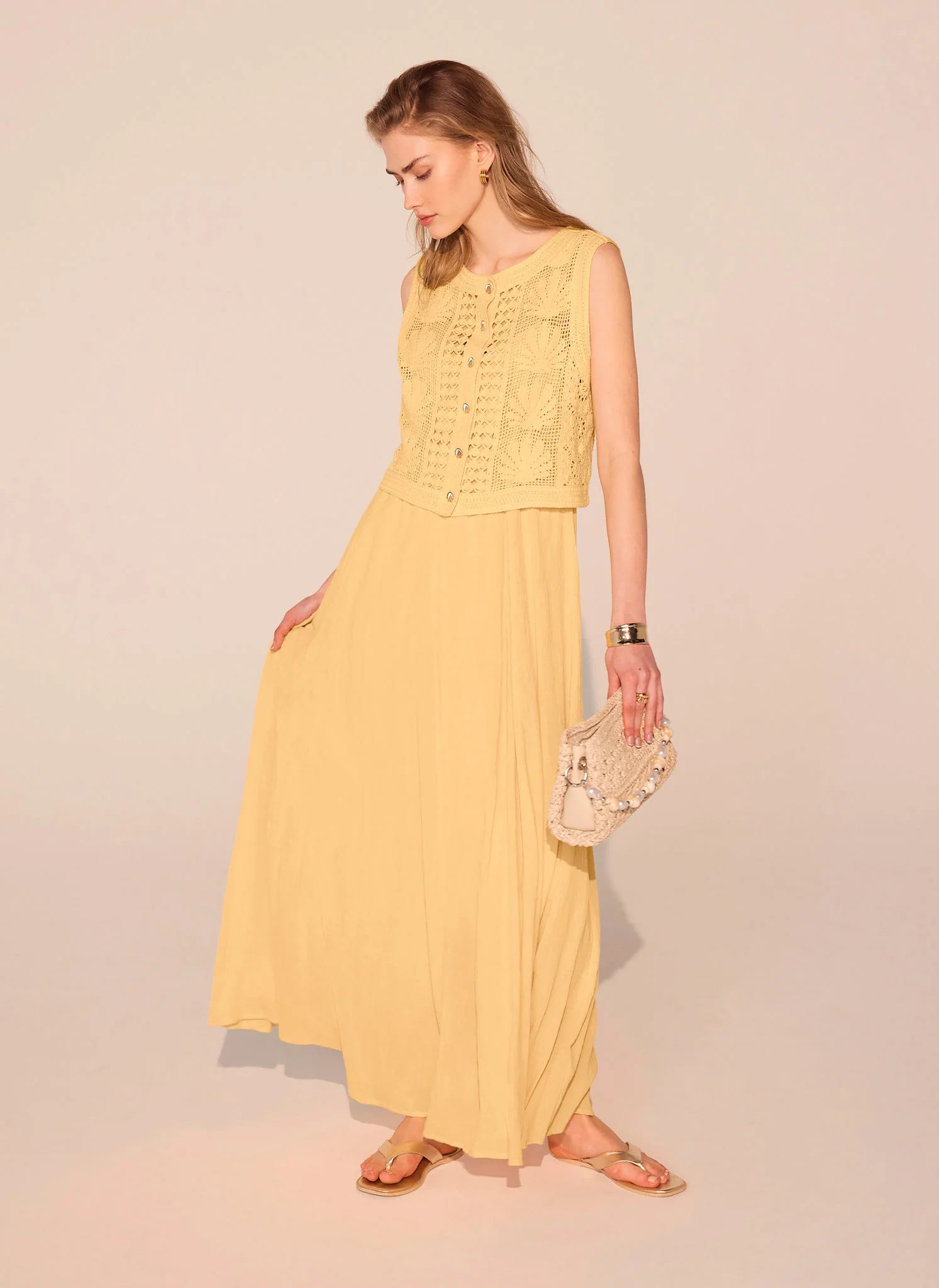 5132-yellow-crochet-shell-maxi-dress-3.webp Yellow Crochet Shell Maxi Dress