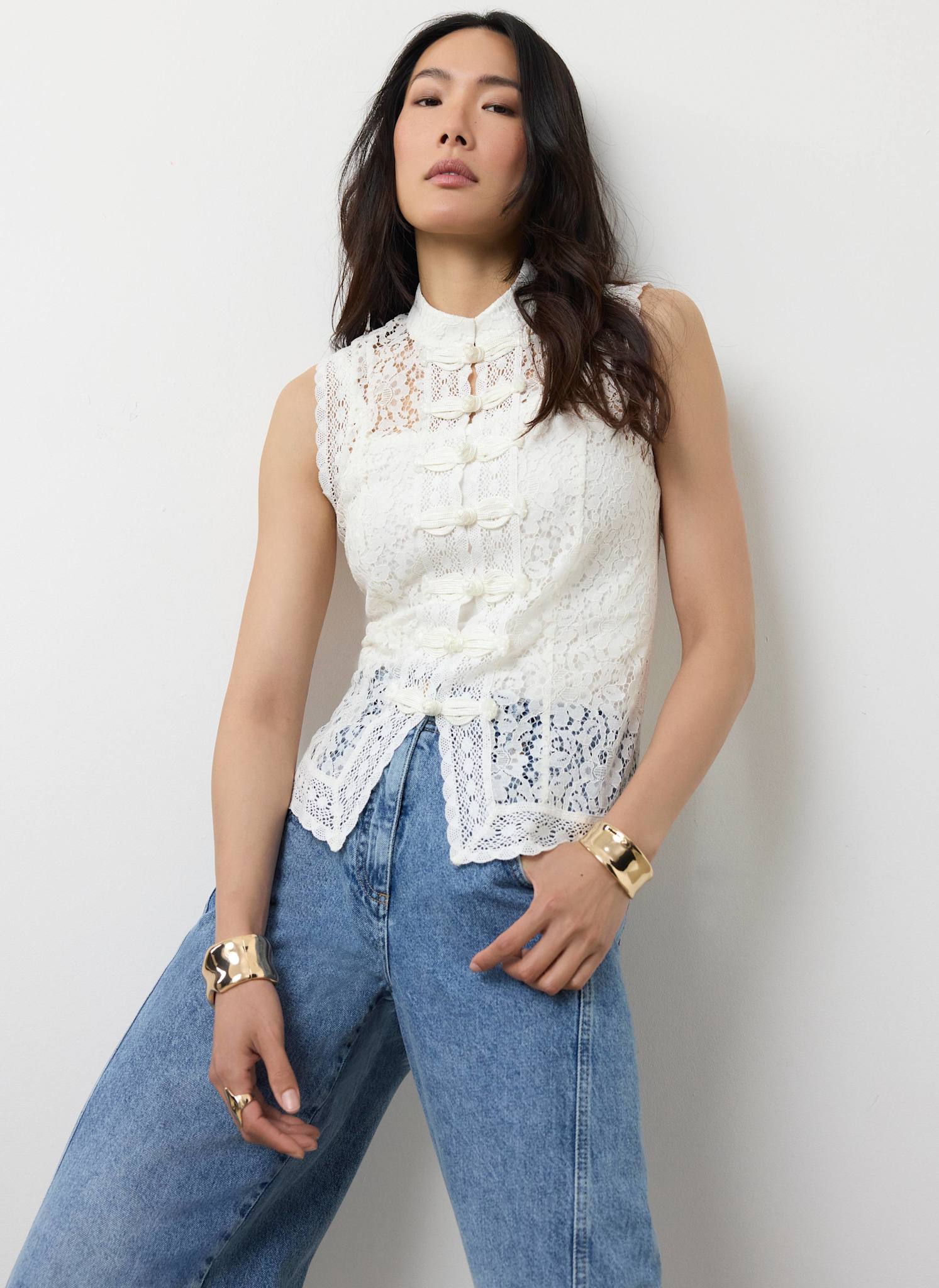 514-white-lace-detail-military-top-1.jpg White Lace Detail Military Top